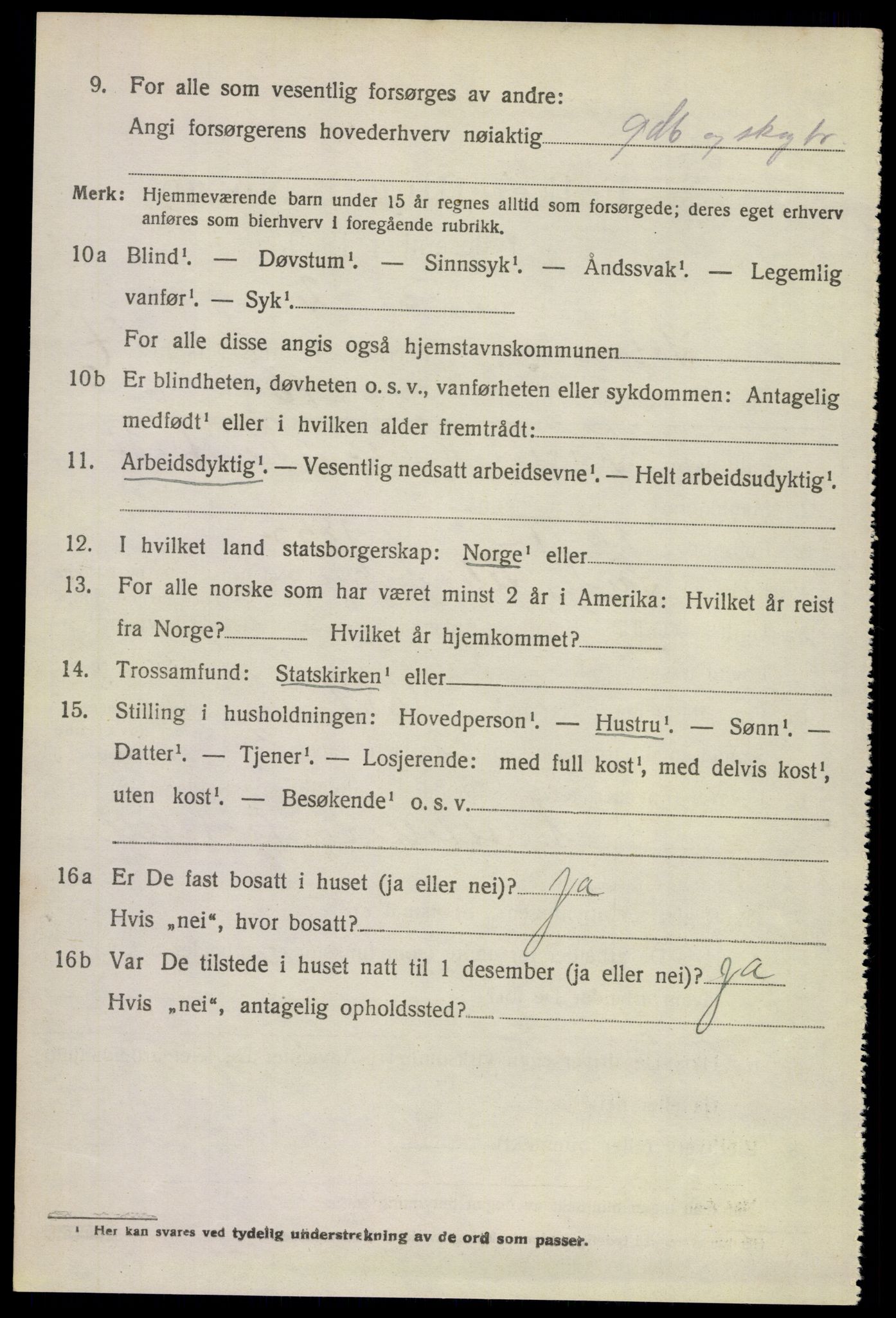 SAKO, 1920 census for Solum, 1920, p. 14067