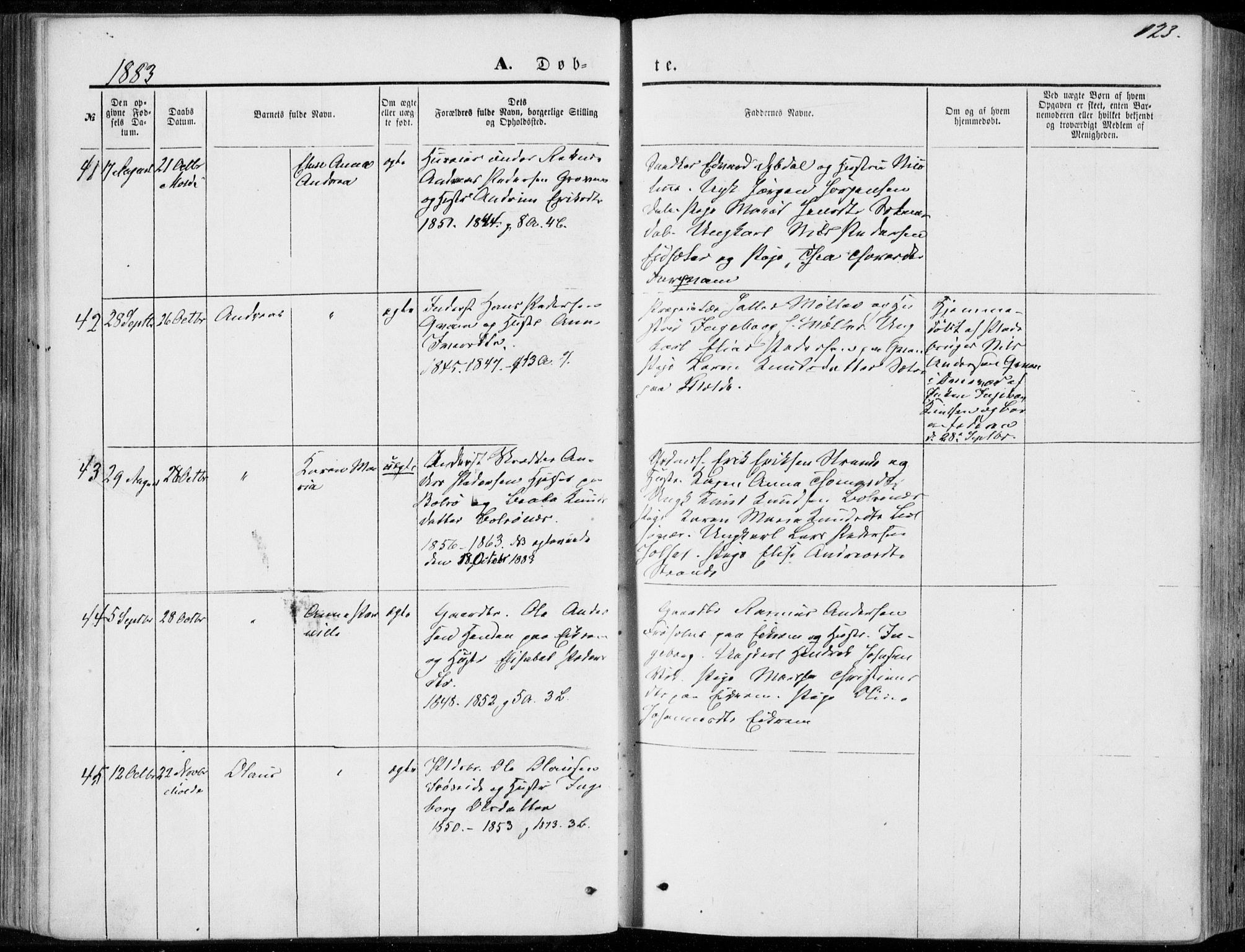 Ministerialprotokoller, klokkerbøker og fødselsregistre - Møre og Romsdal, AV/SAT-A-1454/555/L0655: Parish register (official) no. 555A05, 1869-1886, p. 123