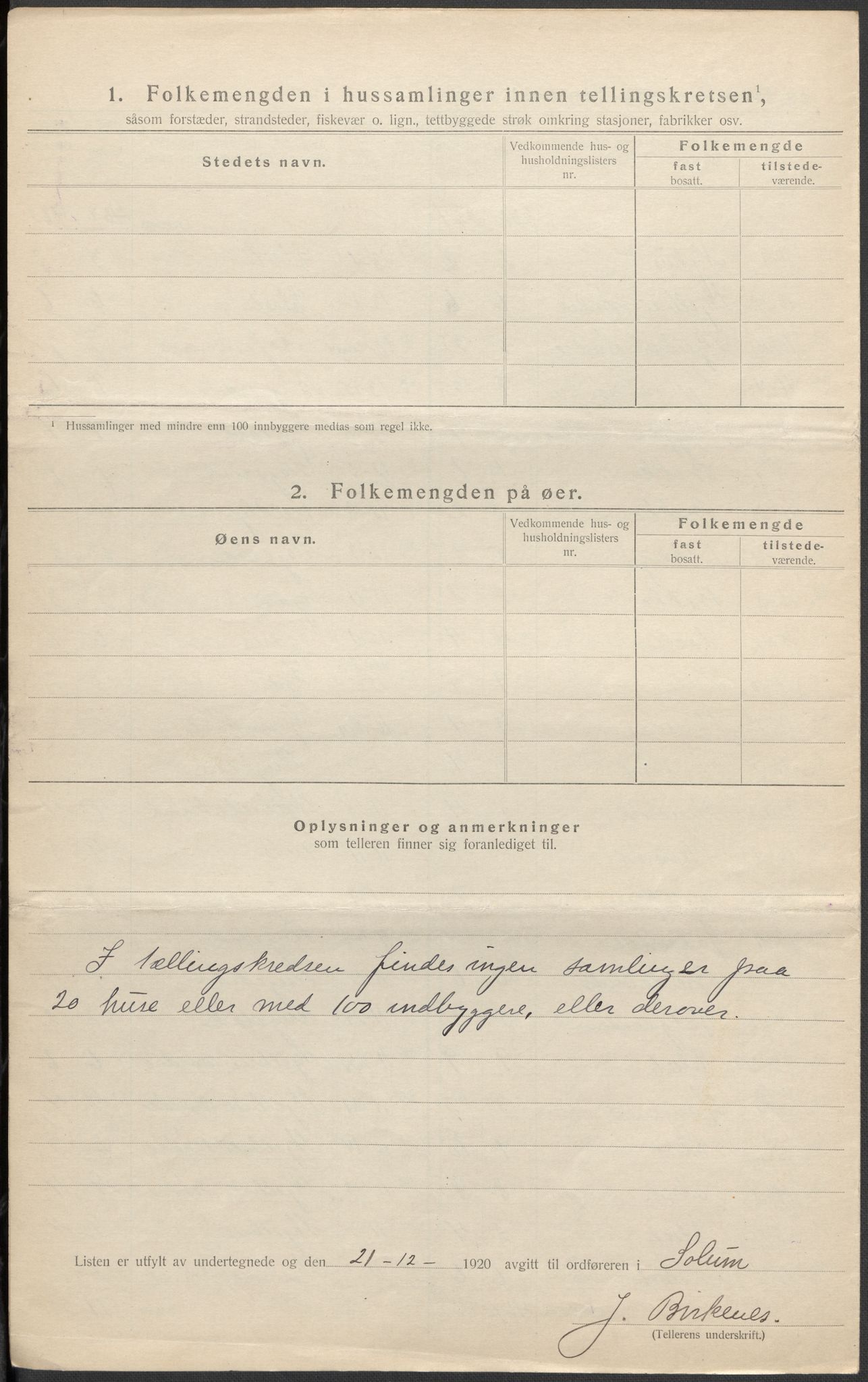 SAKO, 1920 census for Solum, 1920, p. 50