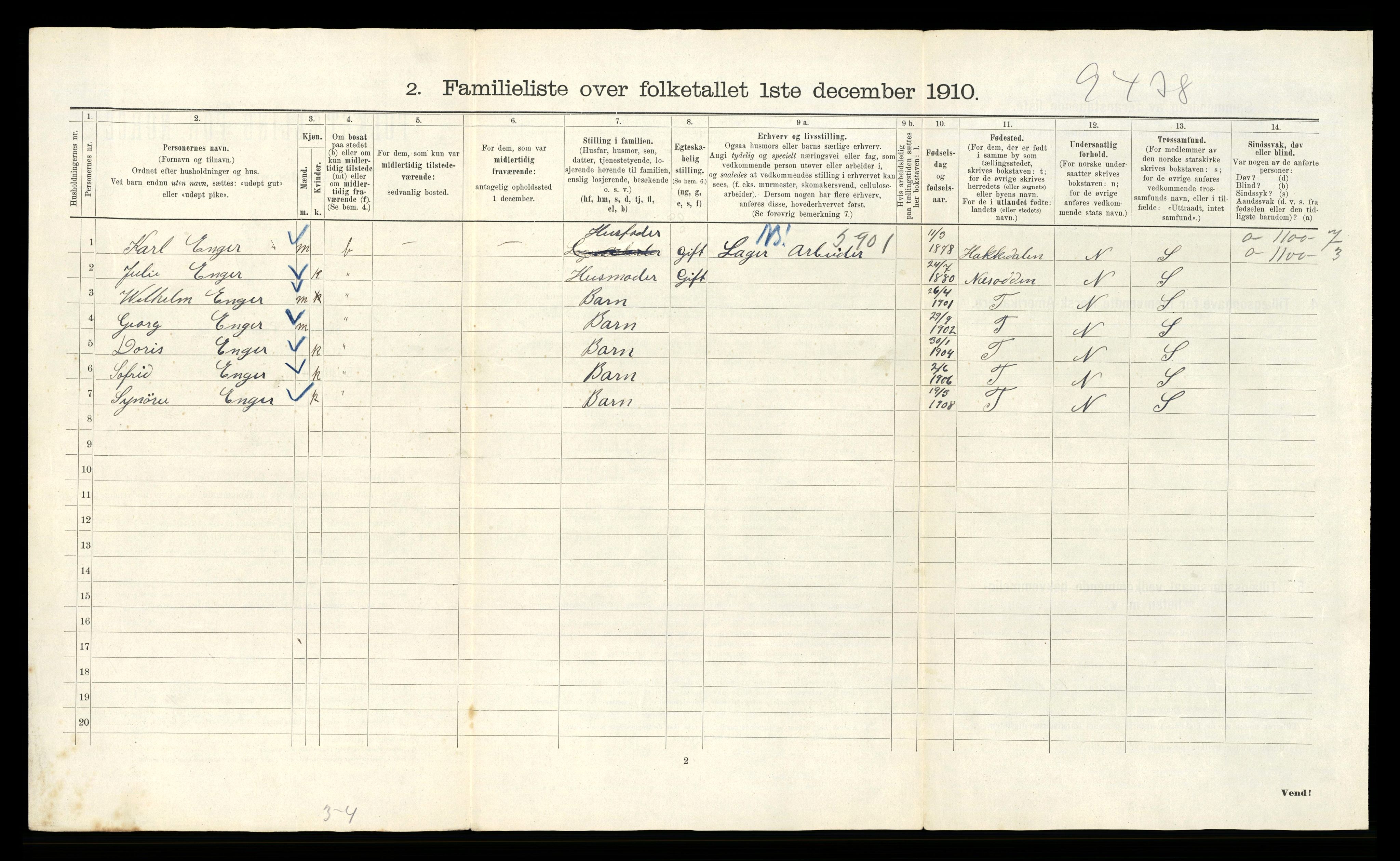 RA, 1910 census for Kristiania, 1910, p. 90558