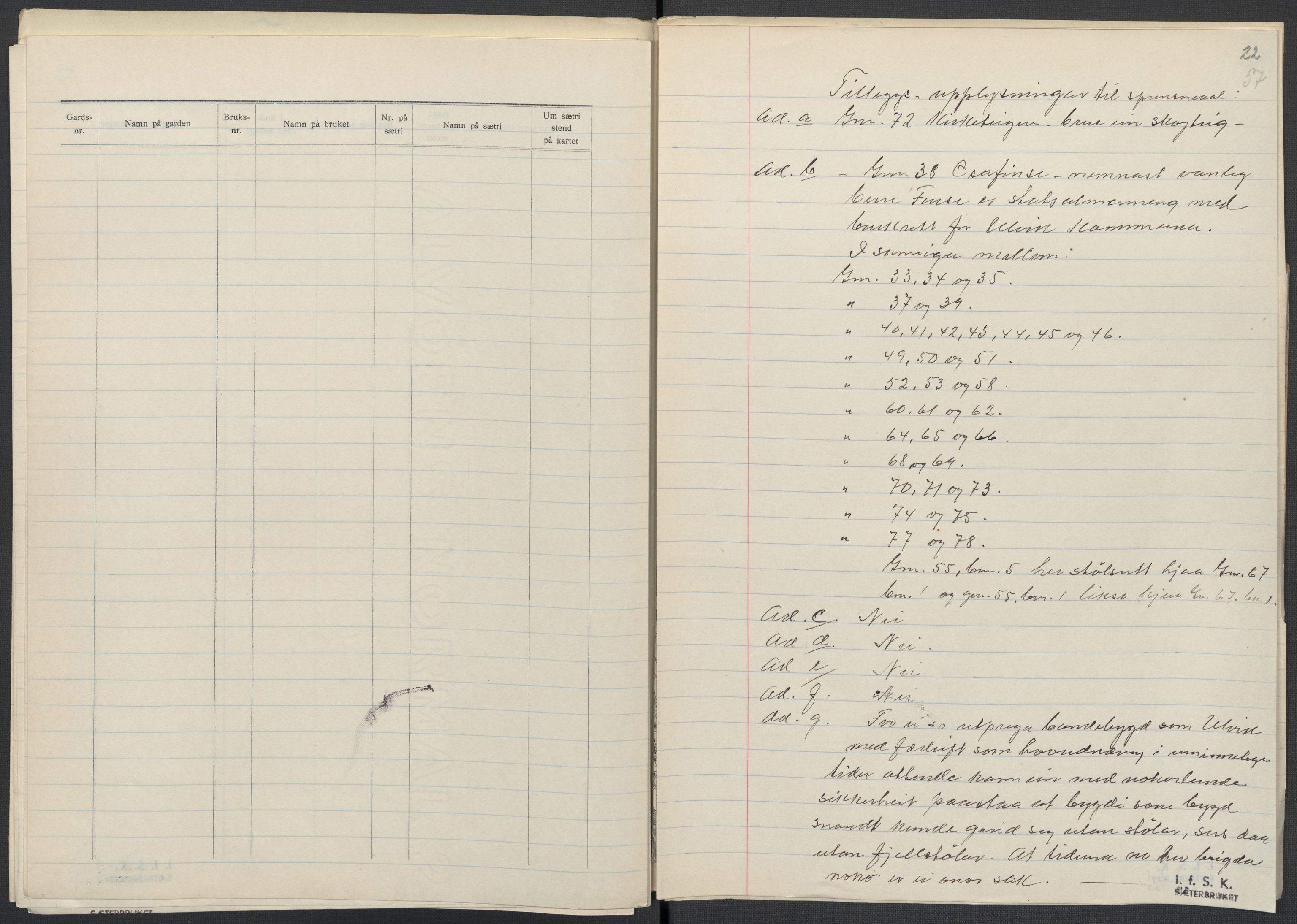 Instituttet for sammenlignende kulturforskning, AV/RA-PA-0424/F/Fc/L0010/0003: Eske B10: / Hordaland (perm XXVII), 1933-1936, p. 57