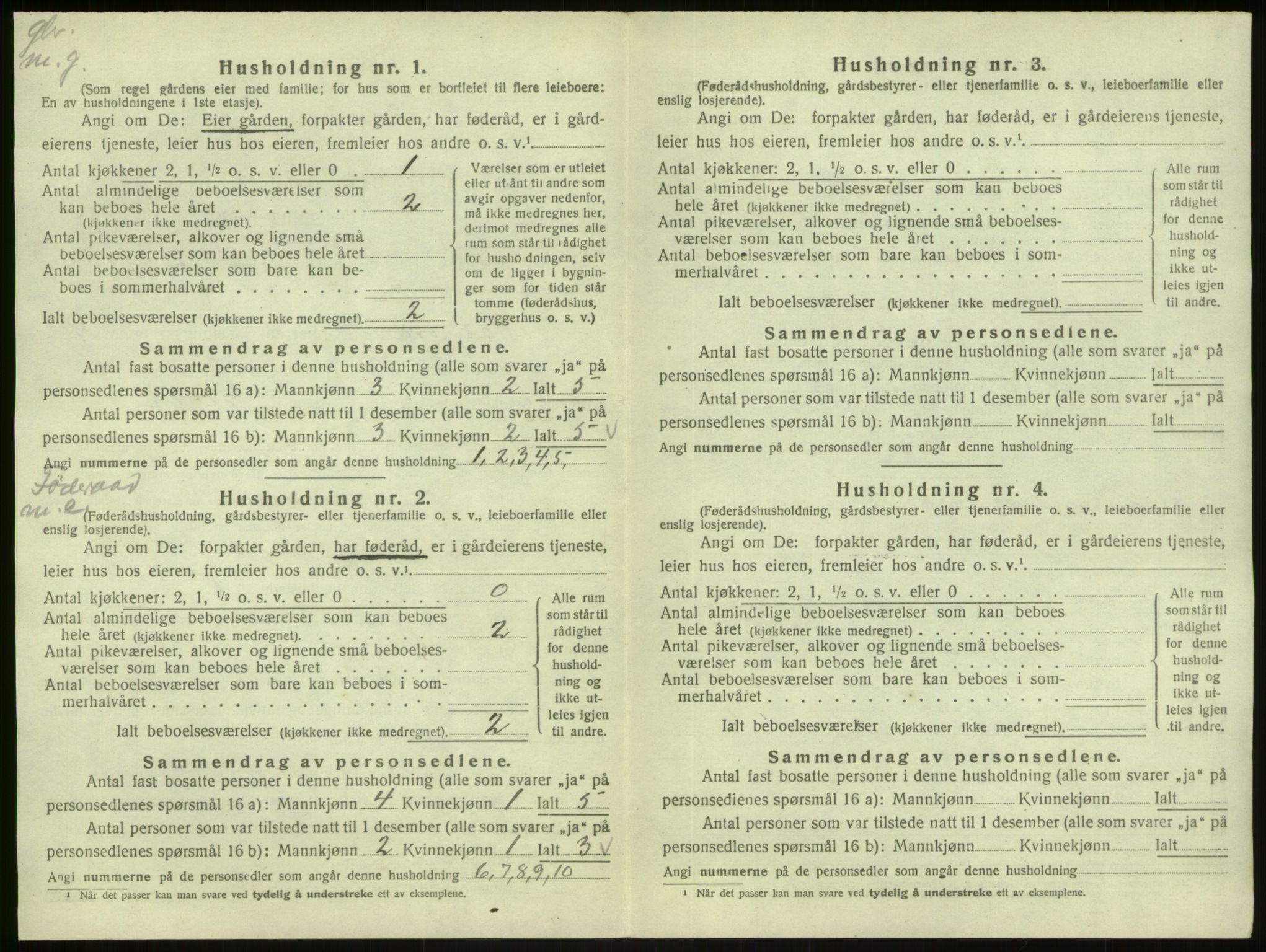 SAB, 1920 census for Masfjorden, 1920, p. 429