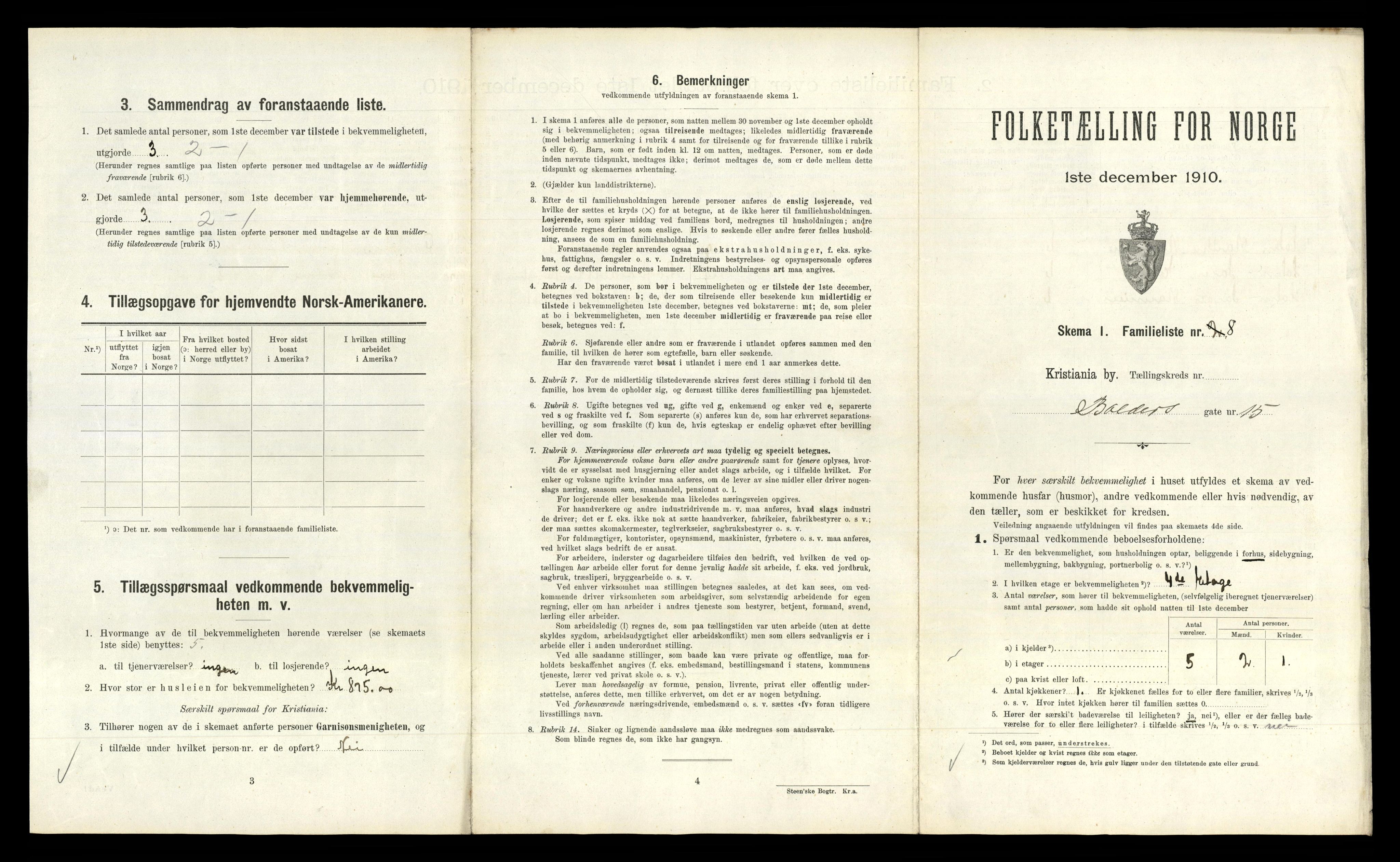 RA, 1910 census for Kristiania, 1910, p. 4477