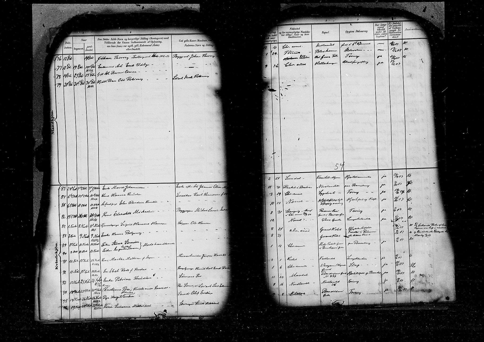 Kristiansund sokneprestkontor, SAT/A-1068/1/I/I1: Parish register (official) no. 6e, 1901-1916, p. 54