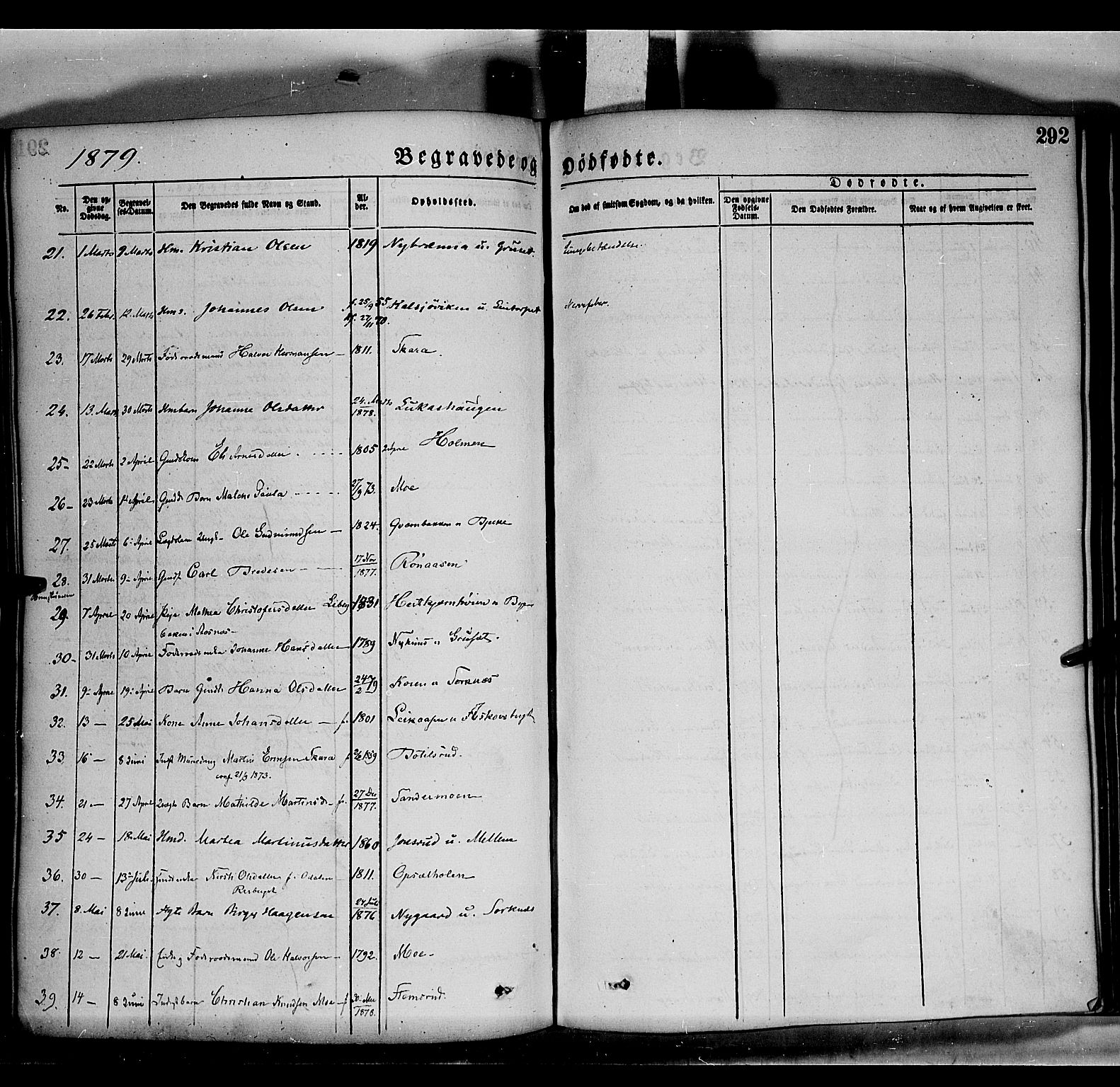 Grue prestekontor, AV/SAH-PREST-036/H/Ha/Haa/L0011: Parish register (official) no. 11, 1873-1880, p. 292