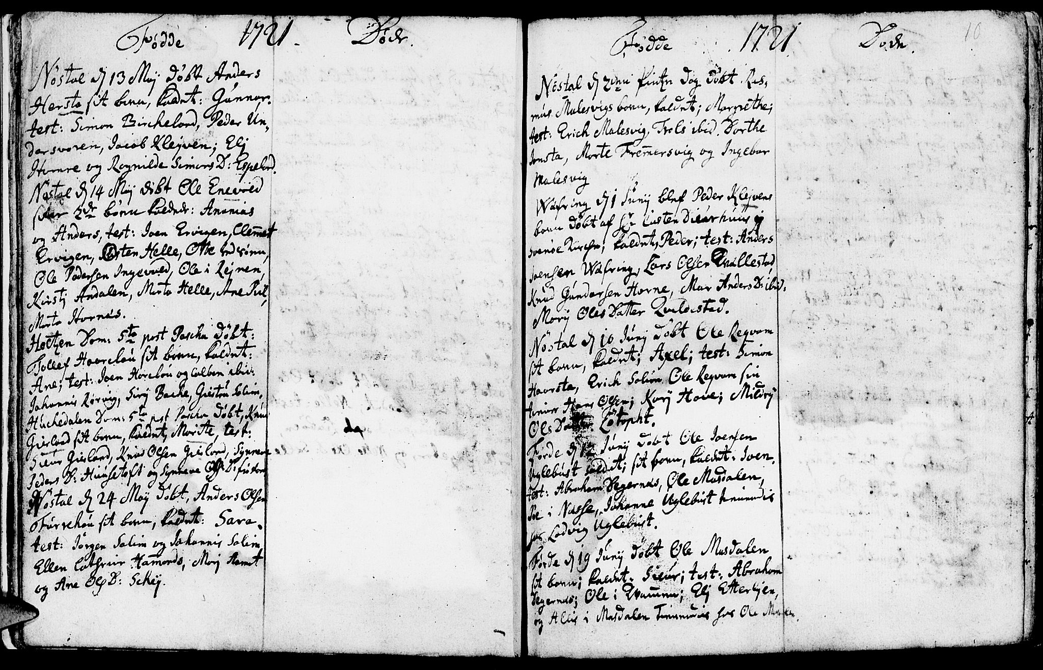 Førde sokneprestembete, AV/SAB-A-79901/H/Haa/Haaa/L0001: Parish register (official) no. A 1, 1720-1727, p. 10