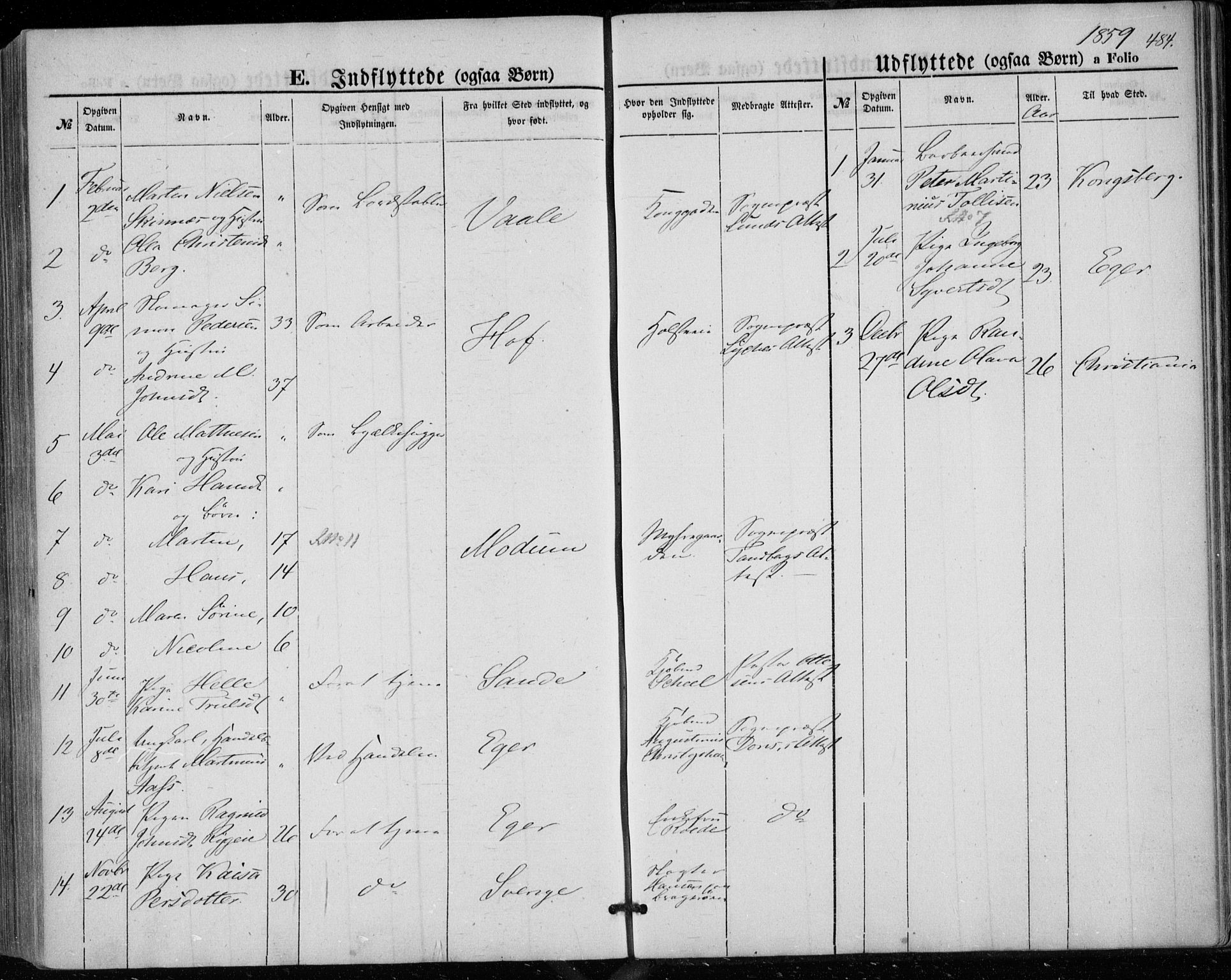 Bragernes kirkebøker, AV/SAKO-A-6/F/Fb/L0002: Parish register (official) no. II 2, 1848-1859, p. 484