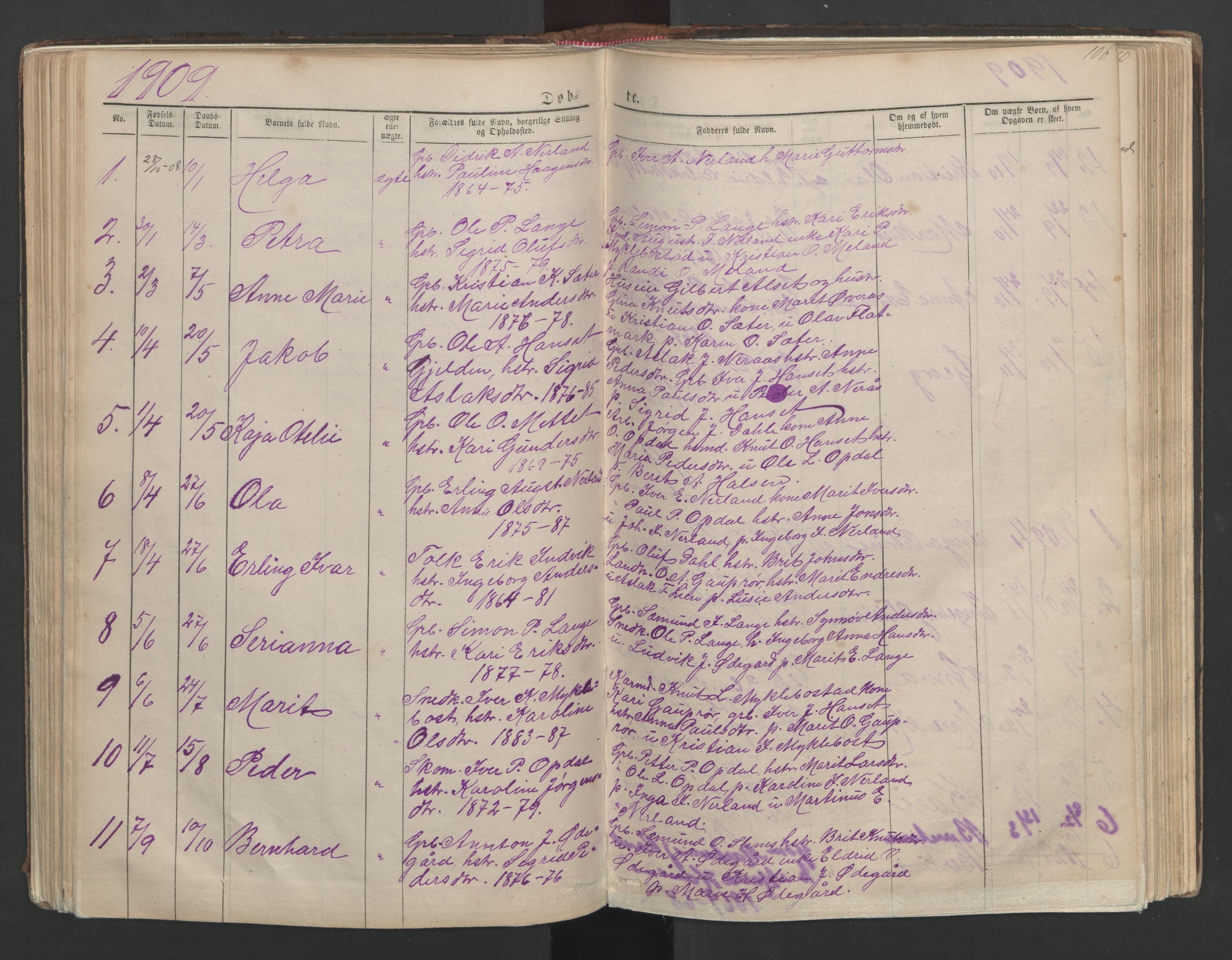 Ministerialprotokoller, klokkerbøker og fødselsregistre - Møre og Romsdal, SAT/A-1454/554/L0645: Parish register (copy) no. 554C02, 1867-1946, p. 106