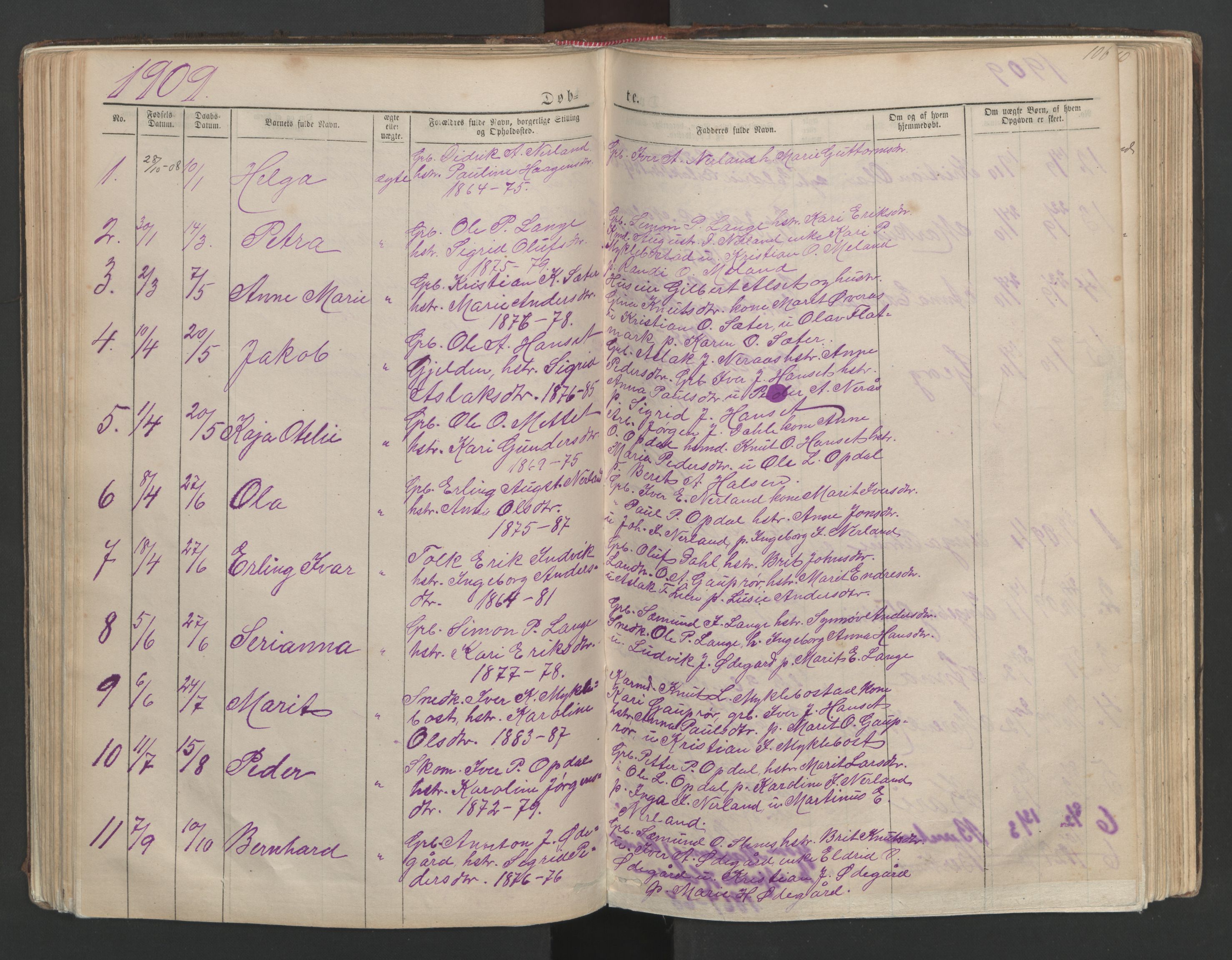 Ministerialprotokoller, klokkerbøker og fødselsregistre - Møre og Romsdal, AV/SAT-A-1454/554/L0645: Parish register (copy) no. 554C02, 1867-1946, p. 106