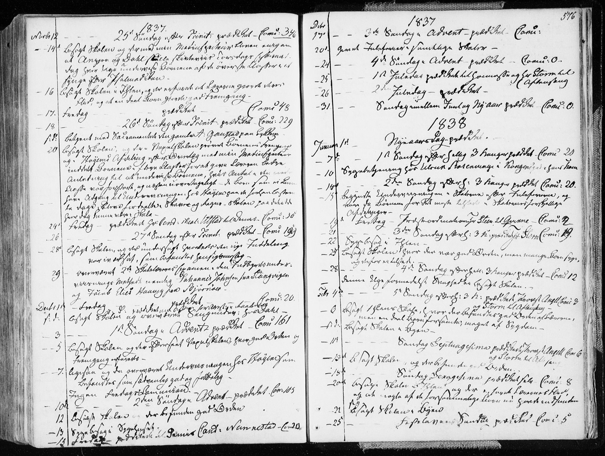 Ministerialprotokoller, klokkerbøker og fødselsregistre - Sør-Trøndelag, SAT/A-1456/601/L0047: Parish register (official) no. 601A15, 1831-1839, p. 576