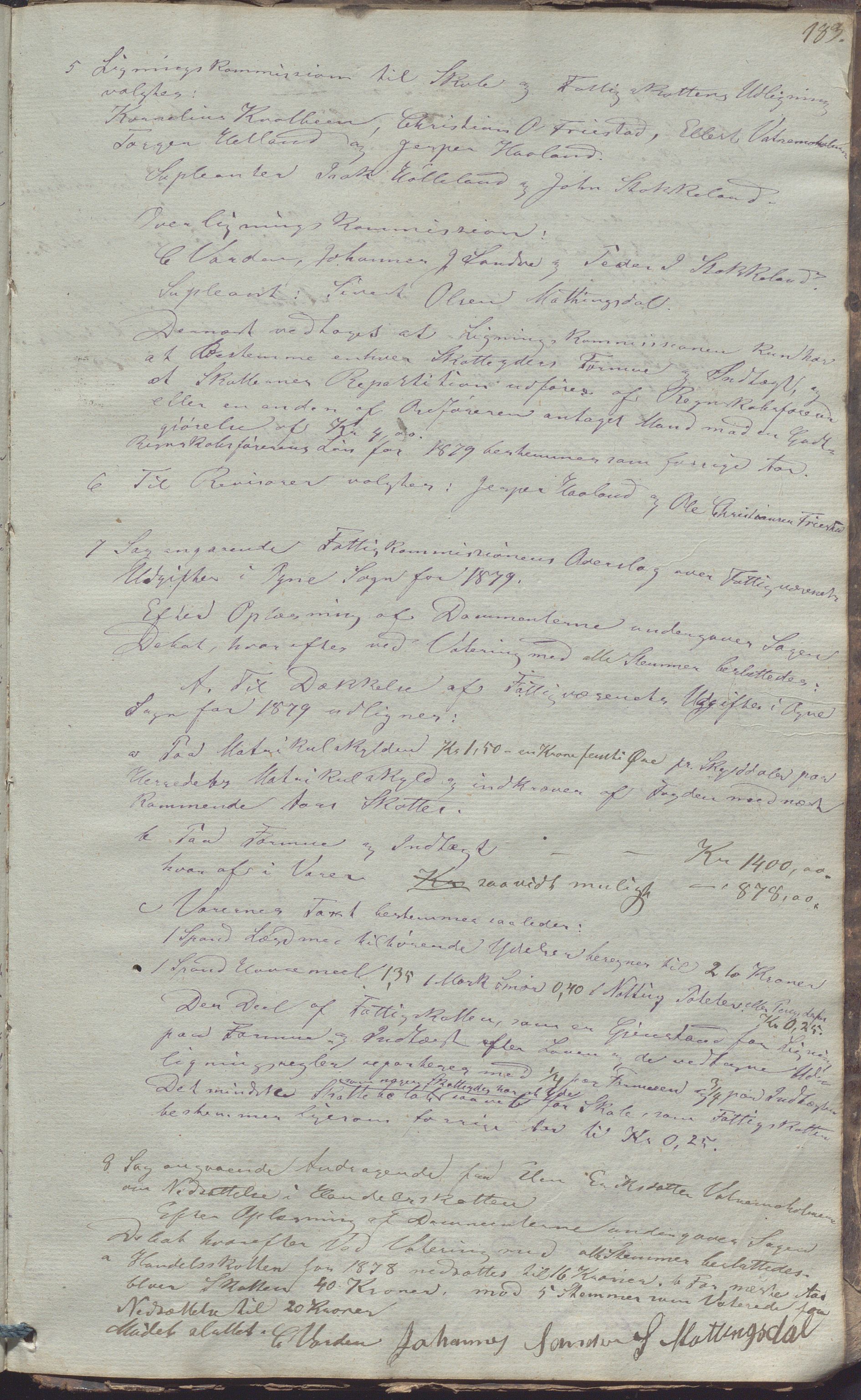 Ogna kommune- Formannskapet, IKAR/K-100909/A/L0001: Møtebok, 1838-1879, p. 183a