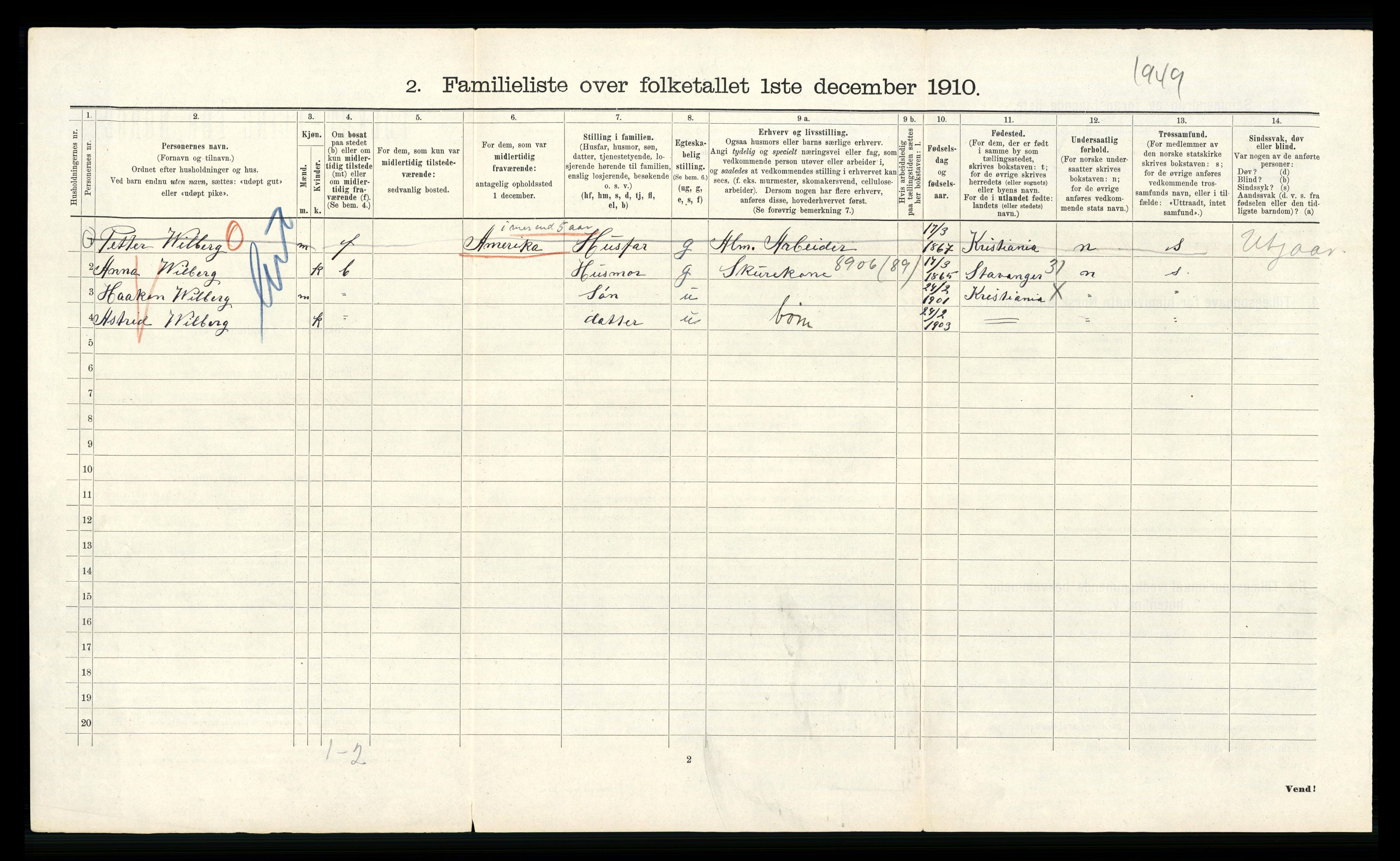 RA, 1910 census for Kristiania, 1910, p. 62726