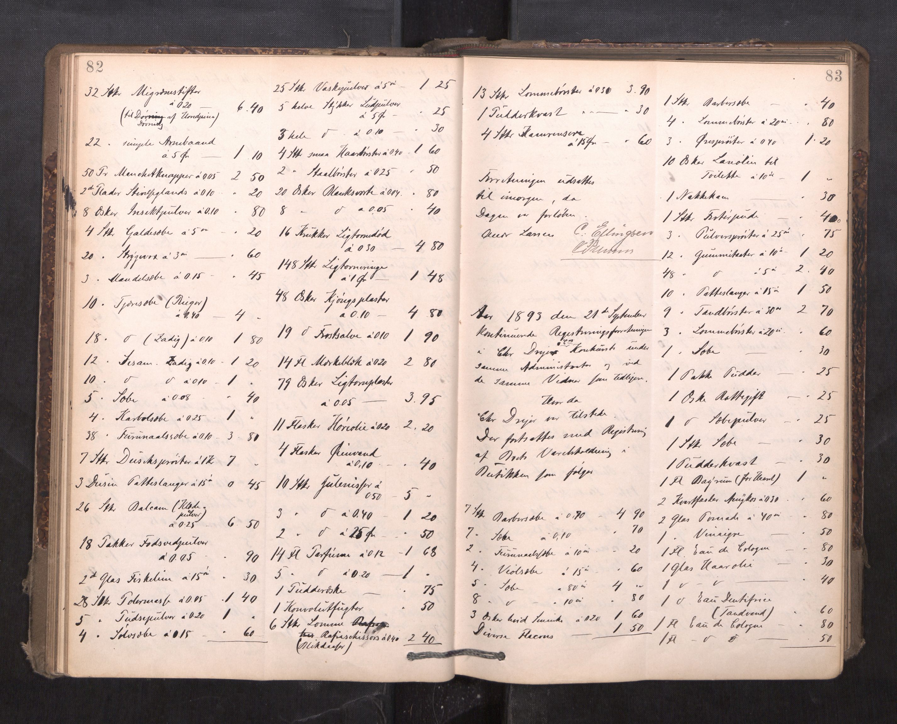 Trondheim byfogd, AV/SAT-A-0003/1/3/3C/L0015: Skifteregistreringsprotokoll - 24/2-21/3 (u/ register), 1893-1899, p. 82-83