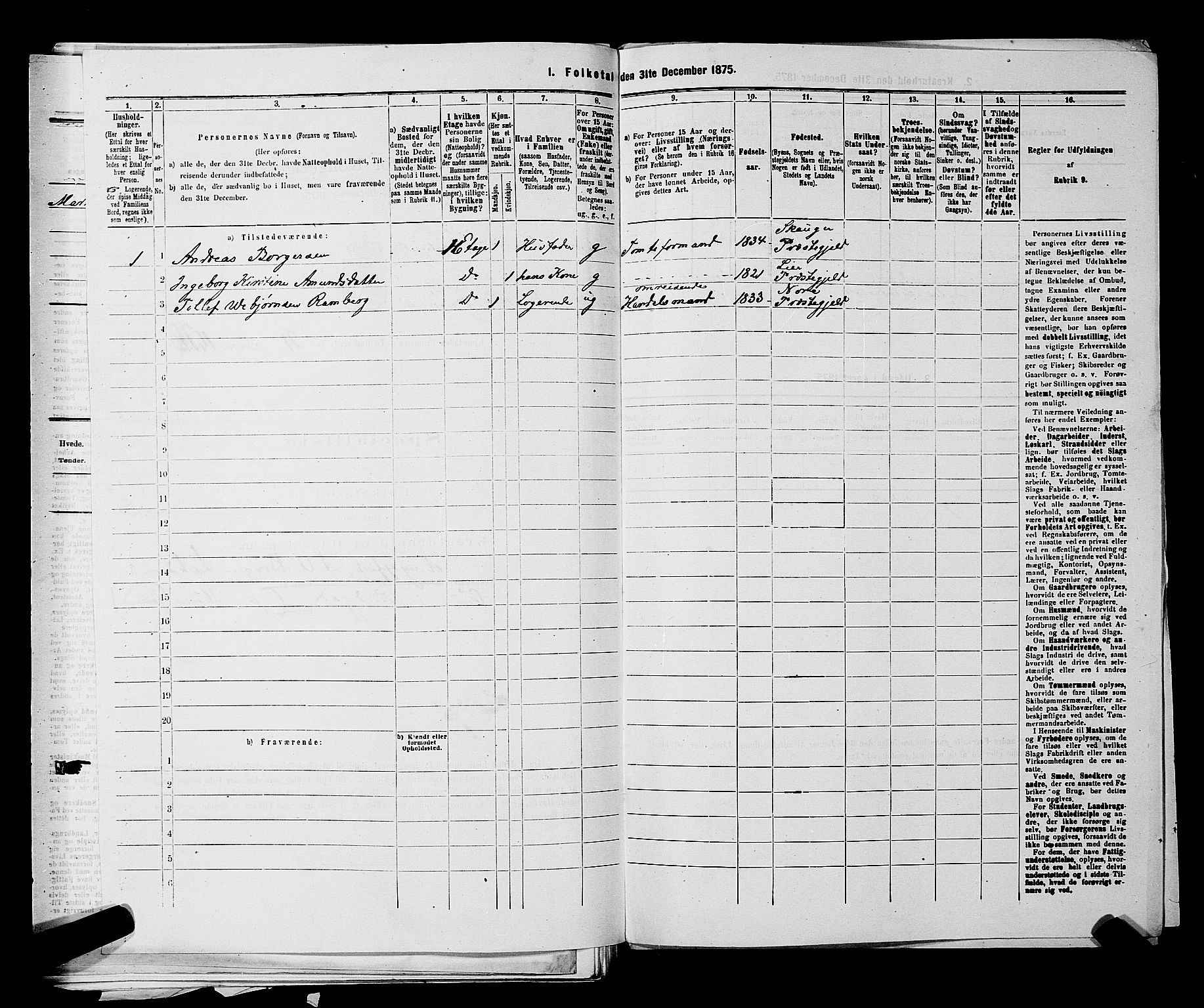 SAKO, 1875 census for 0602 Drammen, 1875, p. 2158