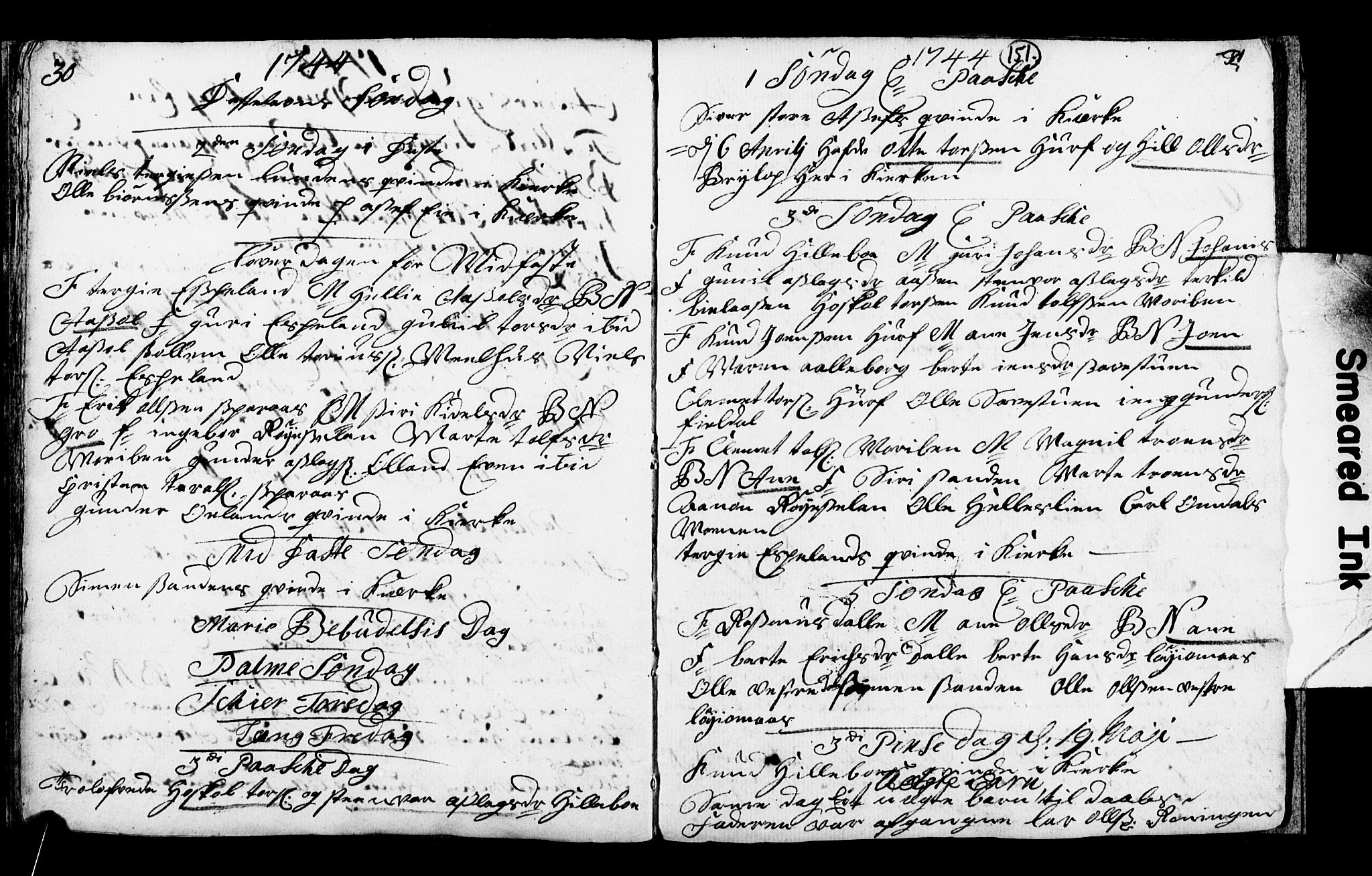 Froland sokneprestkontor, SAK/1111-0013/F/Fb/L0001: Parish register (copy) no. B 1, 1742-1745, p. 30-31