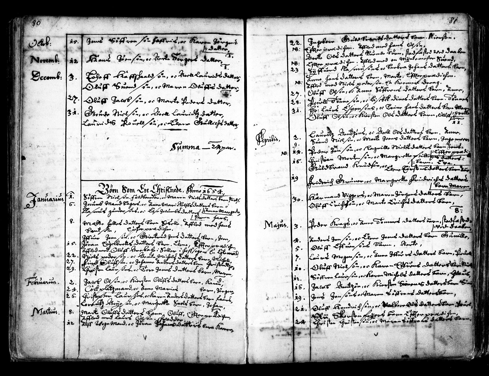 Oslo domkirke Kirkebøker, AV/SAO-A-10752/F/Fa/L0001: Parish register (official) no. 1, 1648-1704, p. 80-81