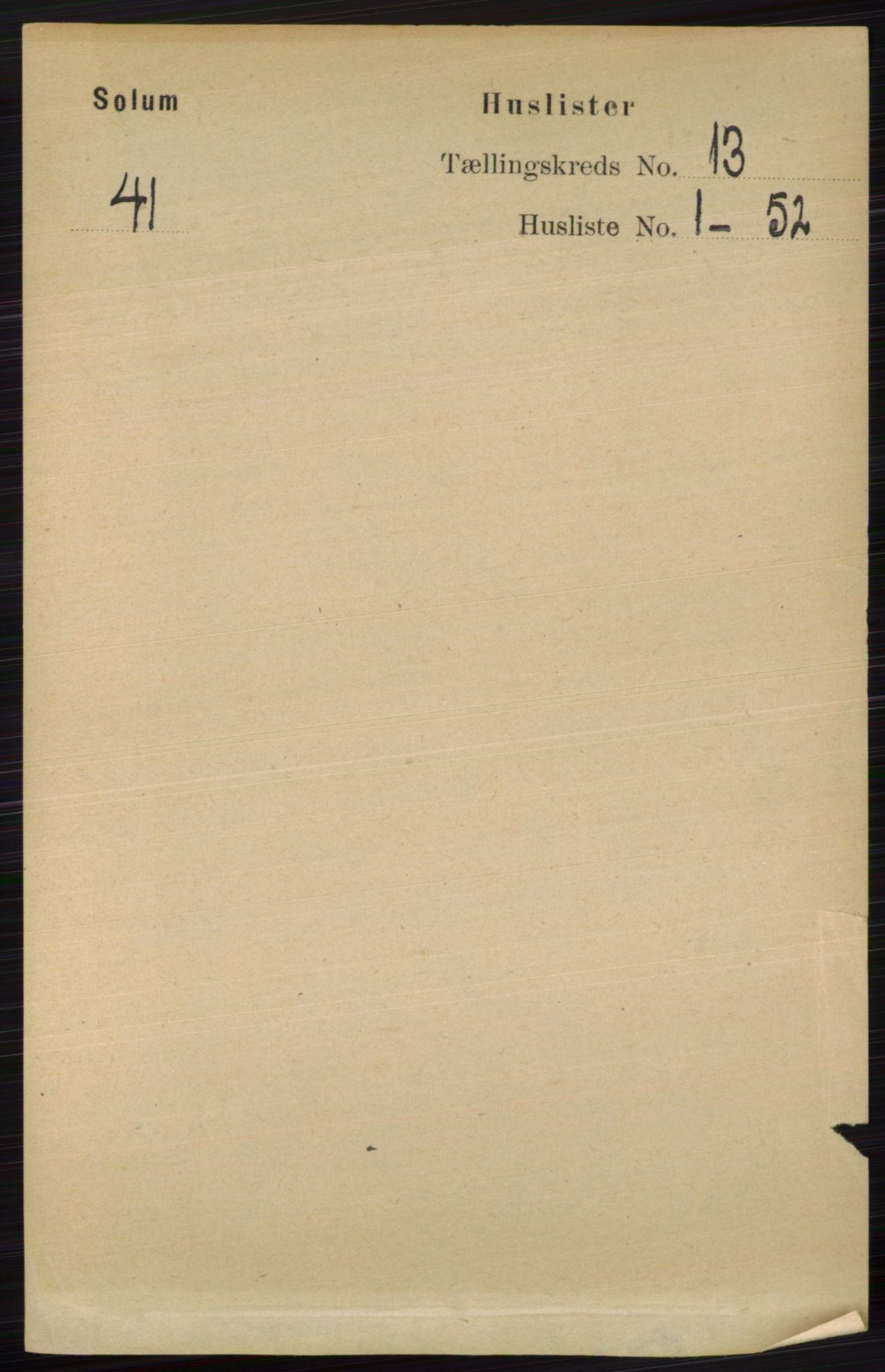 RA, 1891 census for 0818 Solum, 1891, p. 6002