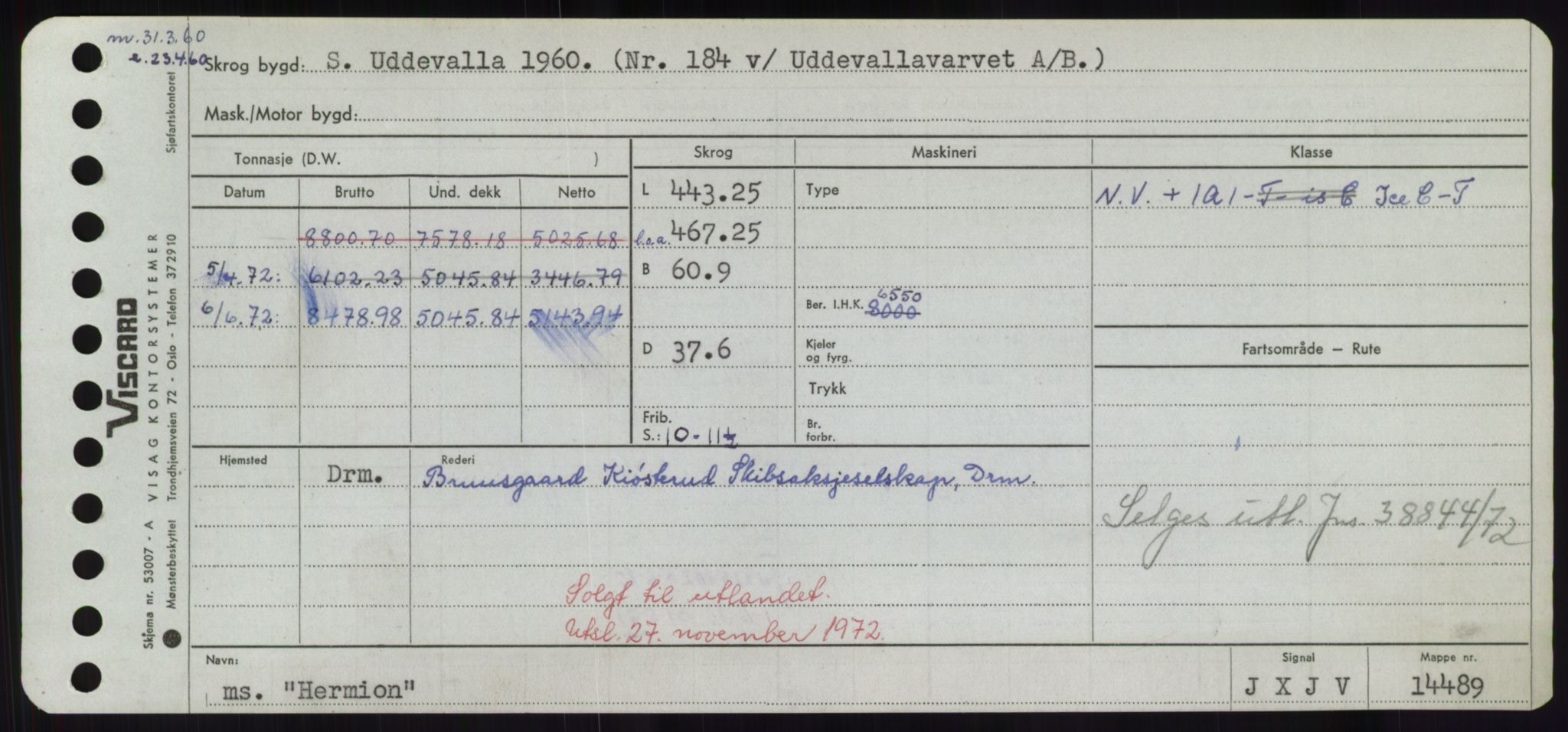 Sjøfartsdirektoratet med forløpere, Skipsmålingen, RA/S-1627/H/Hd/L0015: Fartøy, Havm-Hey, p. 399