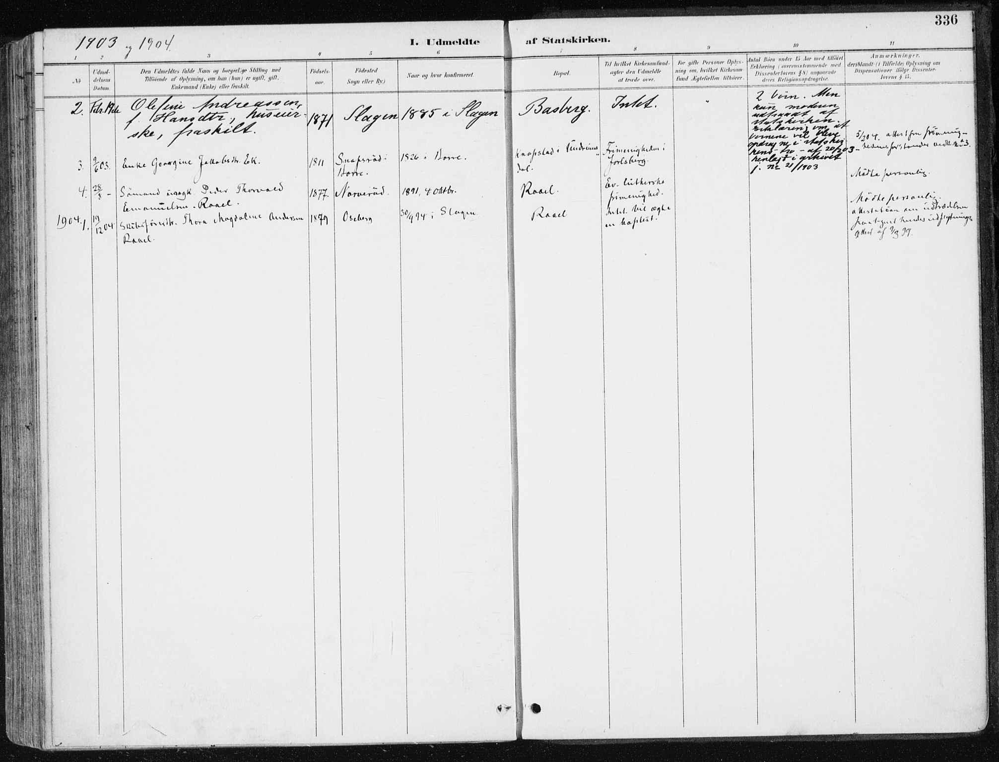 Sem kirkebøker, AV/SAKO-A-5/F/Fb/L0005: Parish register (official) no. II 5, 1892-1904, p. 336