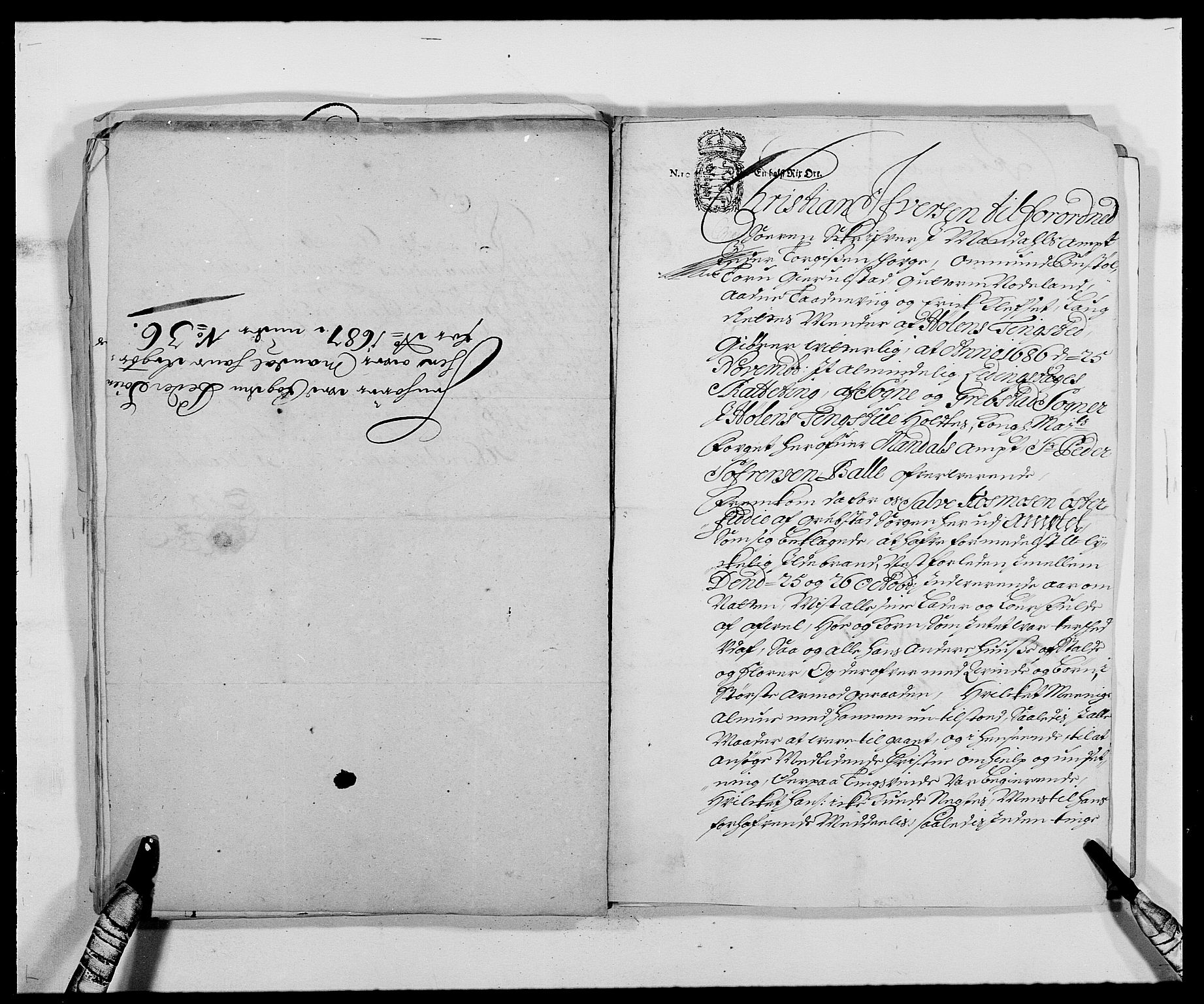 Rentekammeret inntil 1814, Reviderte regnskaper, Fogderegnskap, RA/EA-4092/R42/L2542: Mandal fogderi, 1685-1687, p. 283