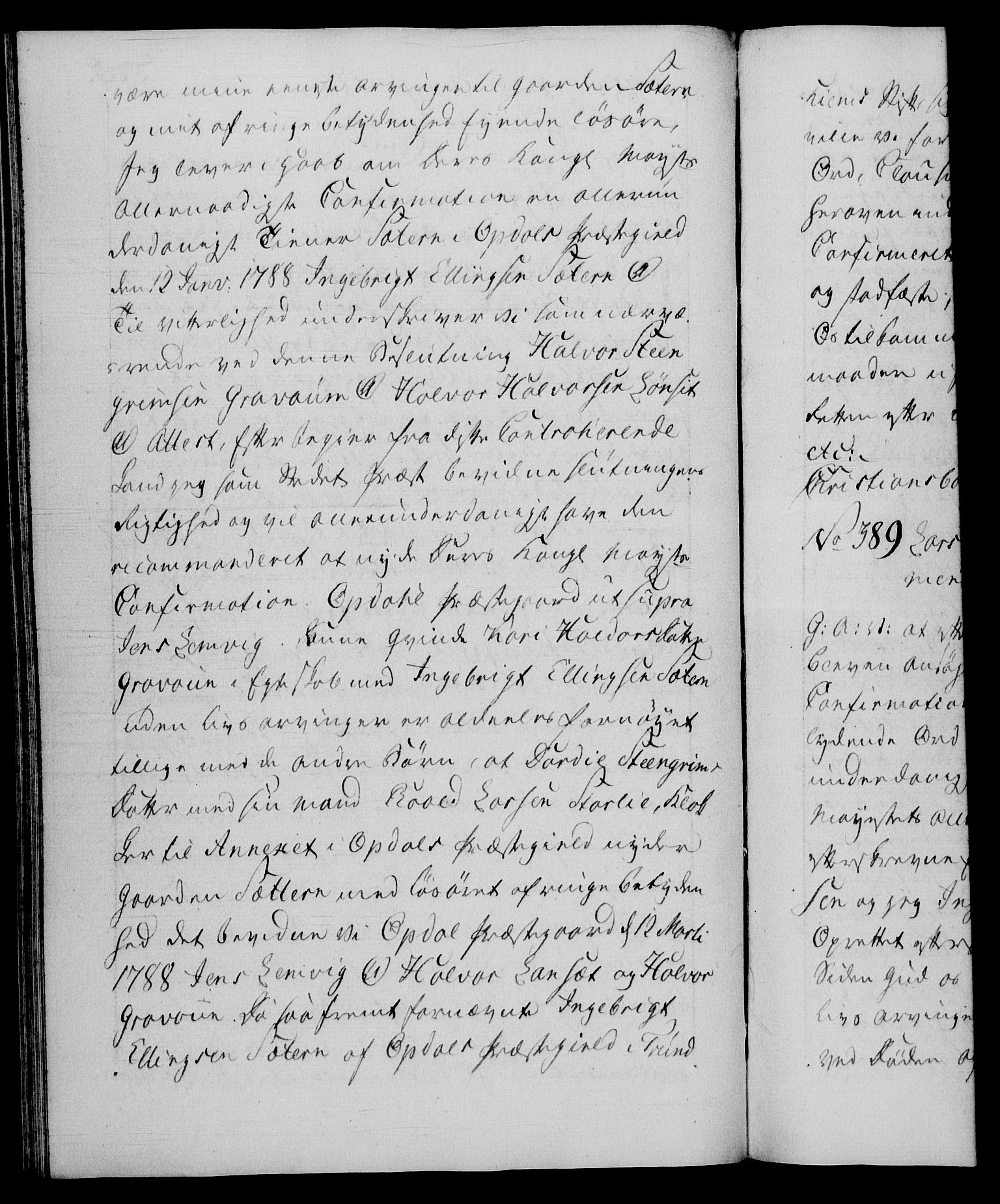 Danske Kanselli 1572-1799, AV/RA-EA-3023/F/Fc/Fca/Fcaa/L0052: Norske registre, 1788-1789, p. 220b