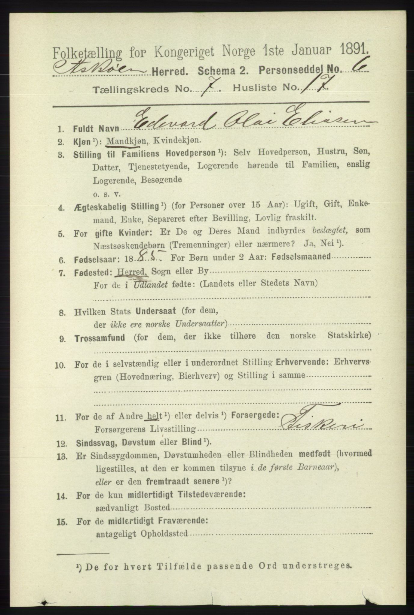 RA, 1891 census for 1247 Askøy, 1891, p. 4616