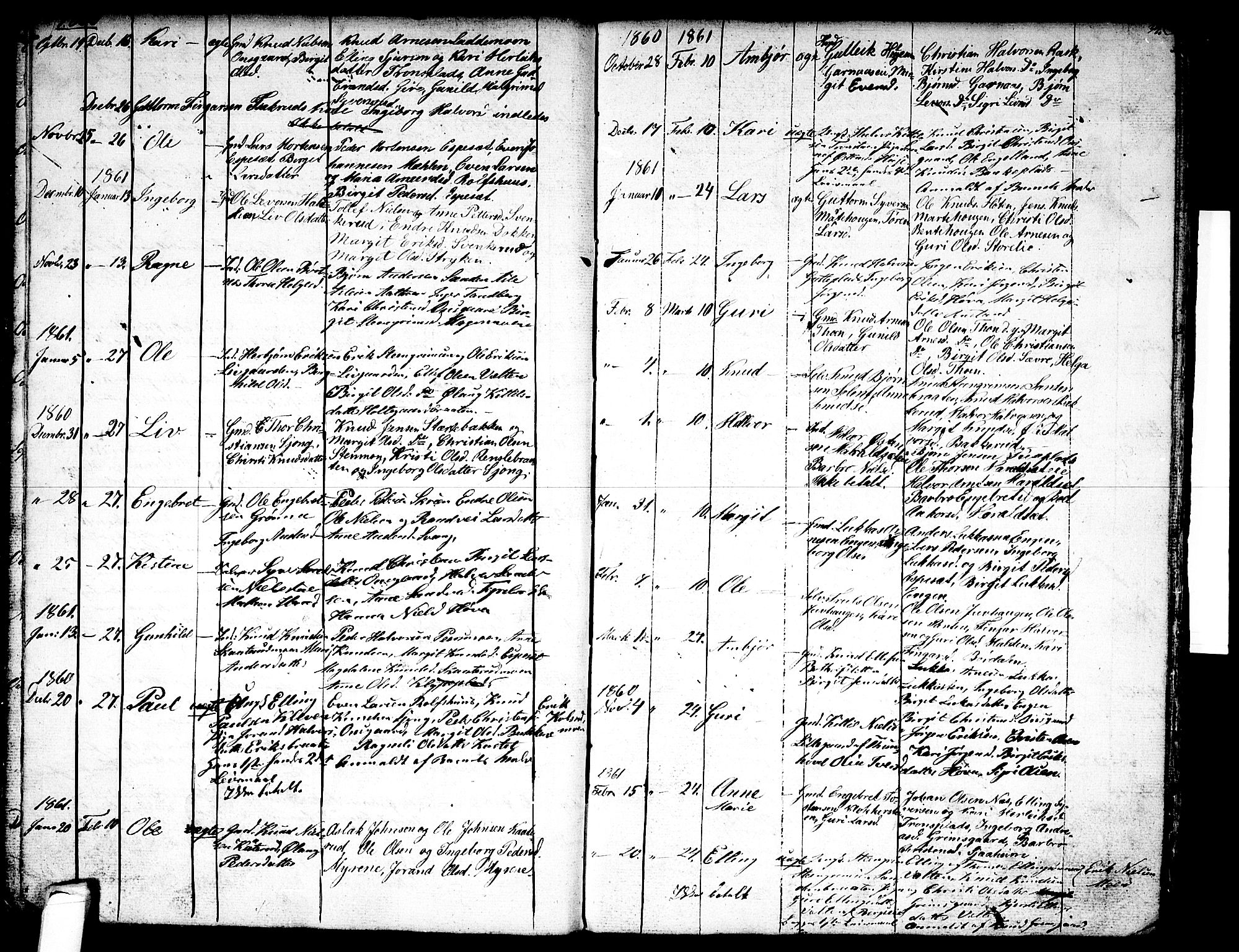 Nes kirkebøker, SAKO/A-236/G/Ga/L0001: Parish register (copy) no. I 1, 1843-1872