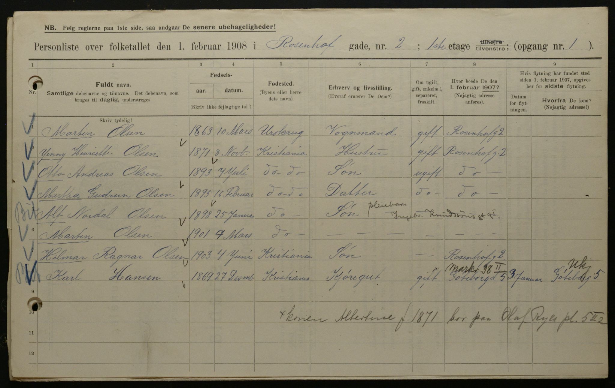 OBA, Municipal Census 1908 for Kristiania, 1908, p. 75189