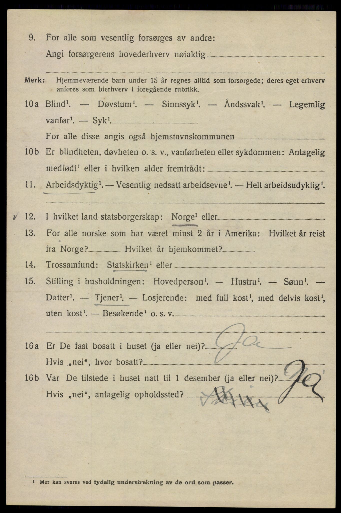 SAO, 1920 census for Kristiania, 1920, p. 203116