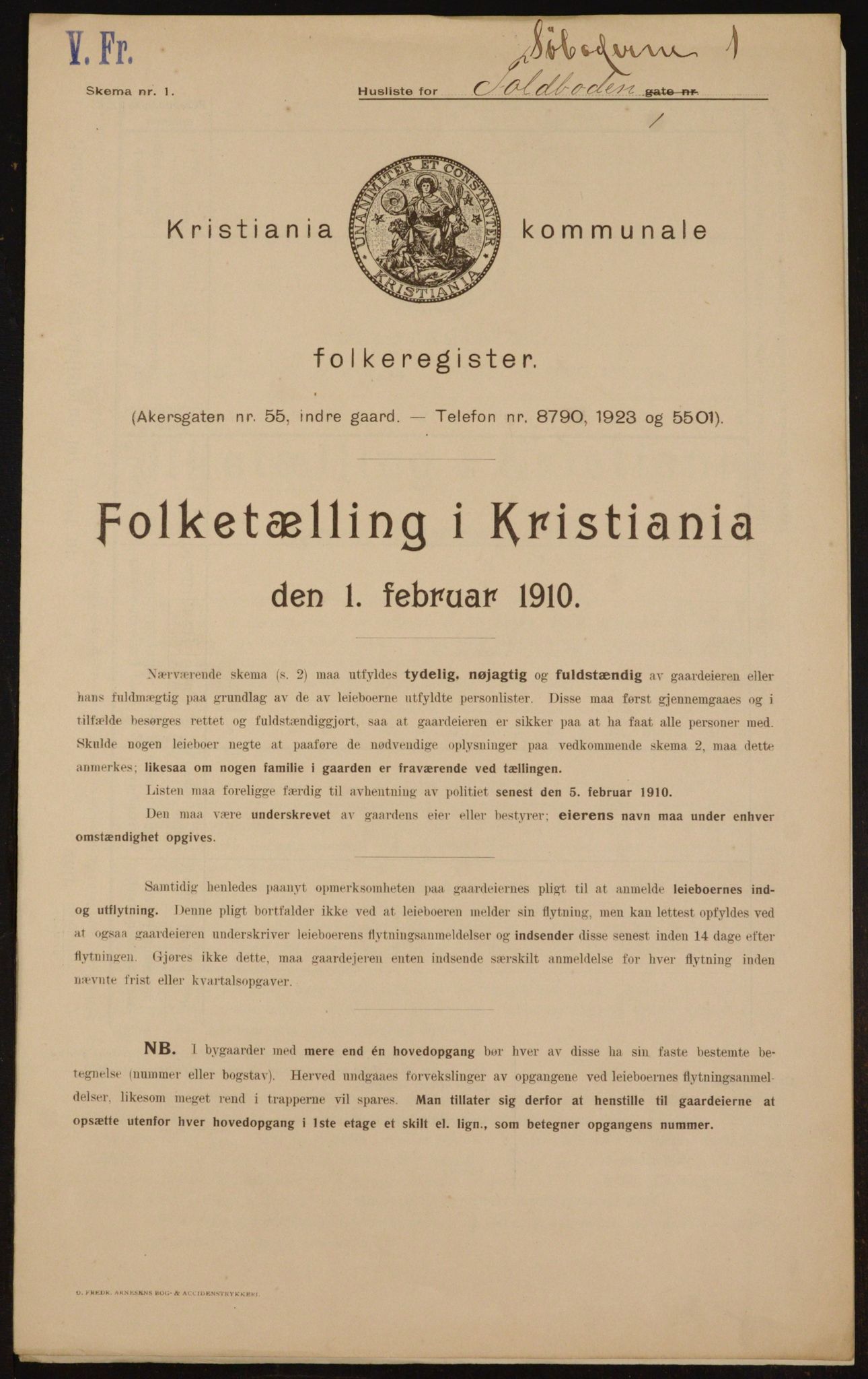 OBA, Municipal Census 1910 for Kristiania, 1910, p. 90851