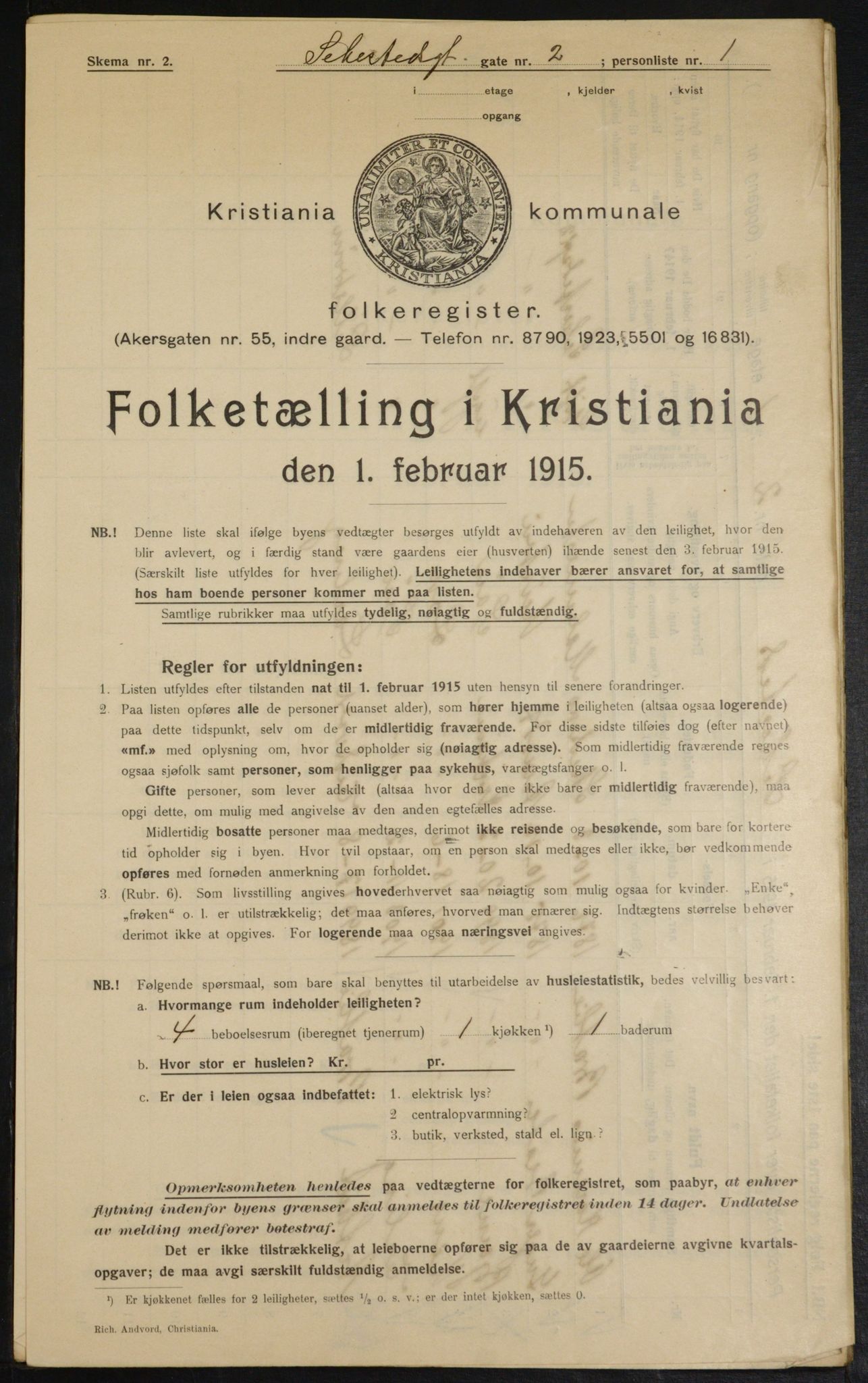 OBA, Municipal Census 1915 for Kristiania, 1915, p. 93555