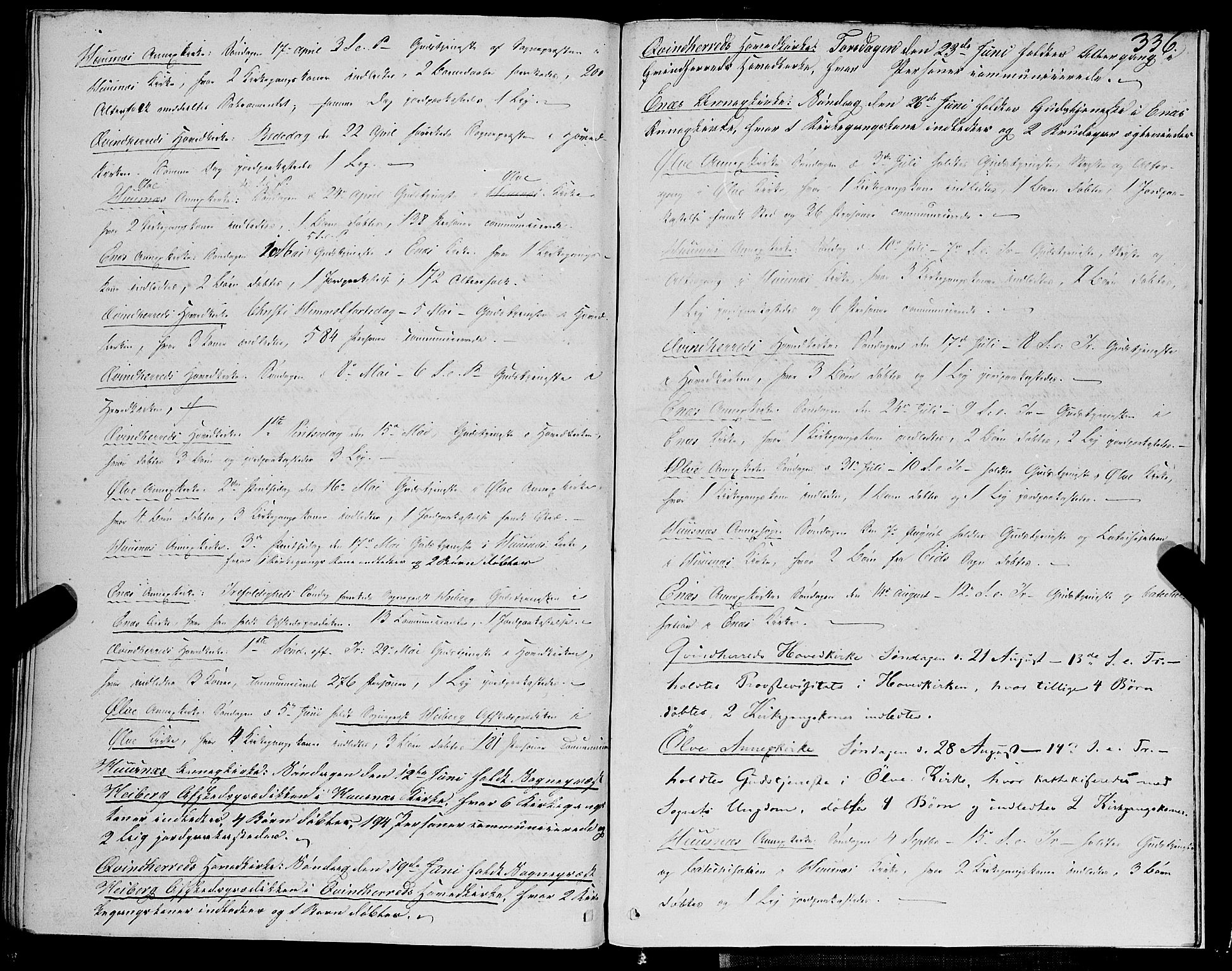 Kvinnherad sokneprestembete, AV/SAB-A-76401/H/Haa: Parish register (official) no. A 7, 1843-1853, p. 336
