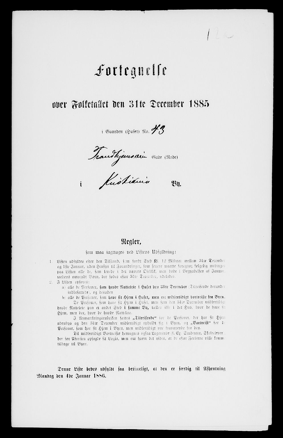 RA, 1885 census for 0301 Kristiania, 1885, p. 12300
