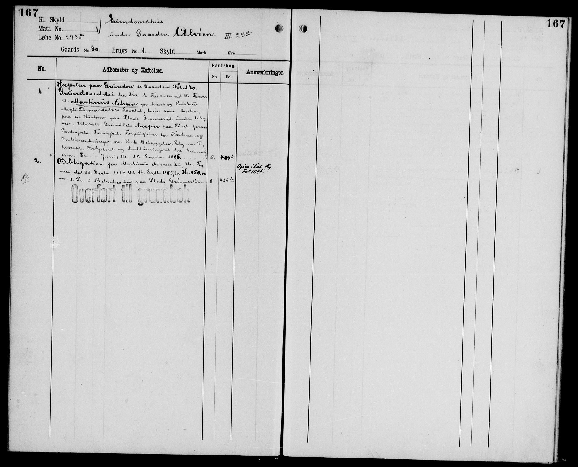 Midhordland sorenskriveri, AV/SAB-A-3001/1/G/Ga/Gab/L0106: Mortgage register no. II.A.b.106, p. 167