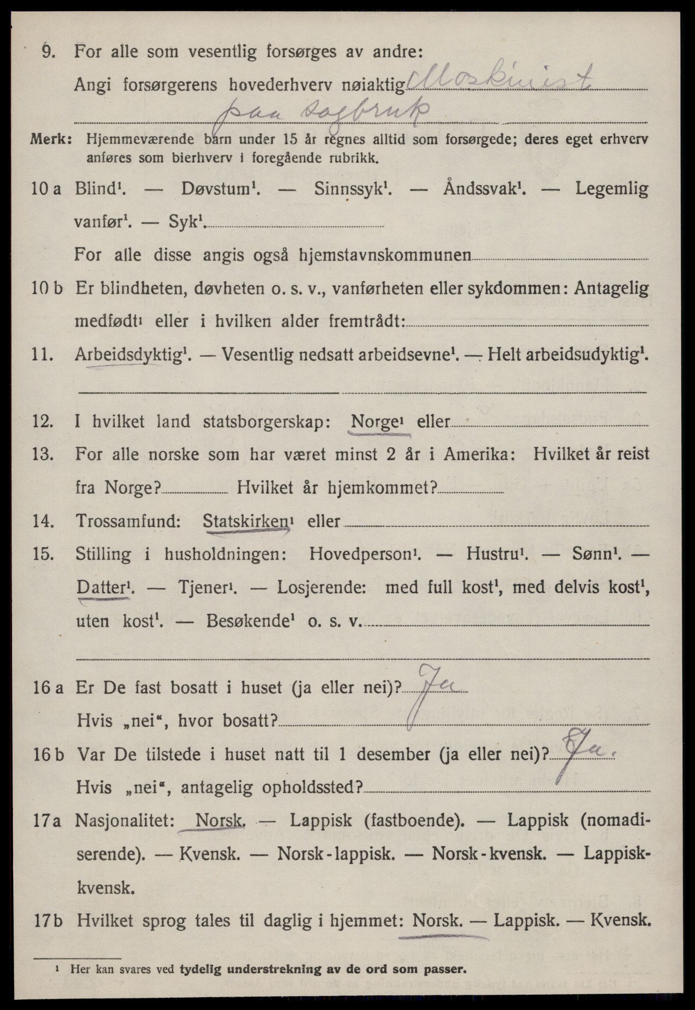 SAT, 1920 census for Geitastrand, 1920, p. 810