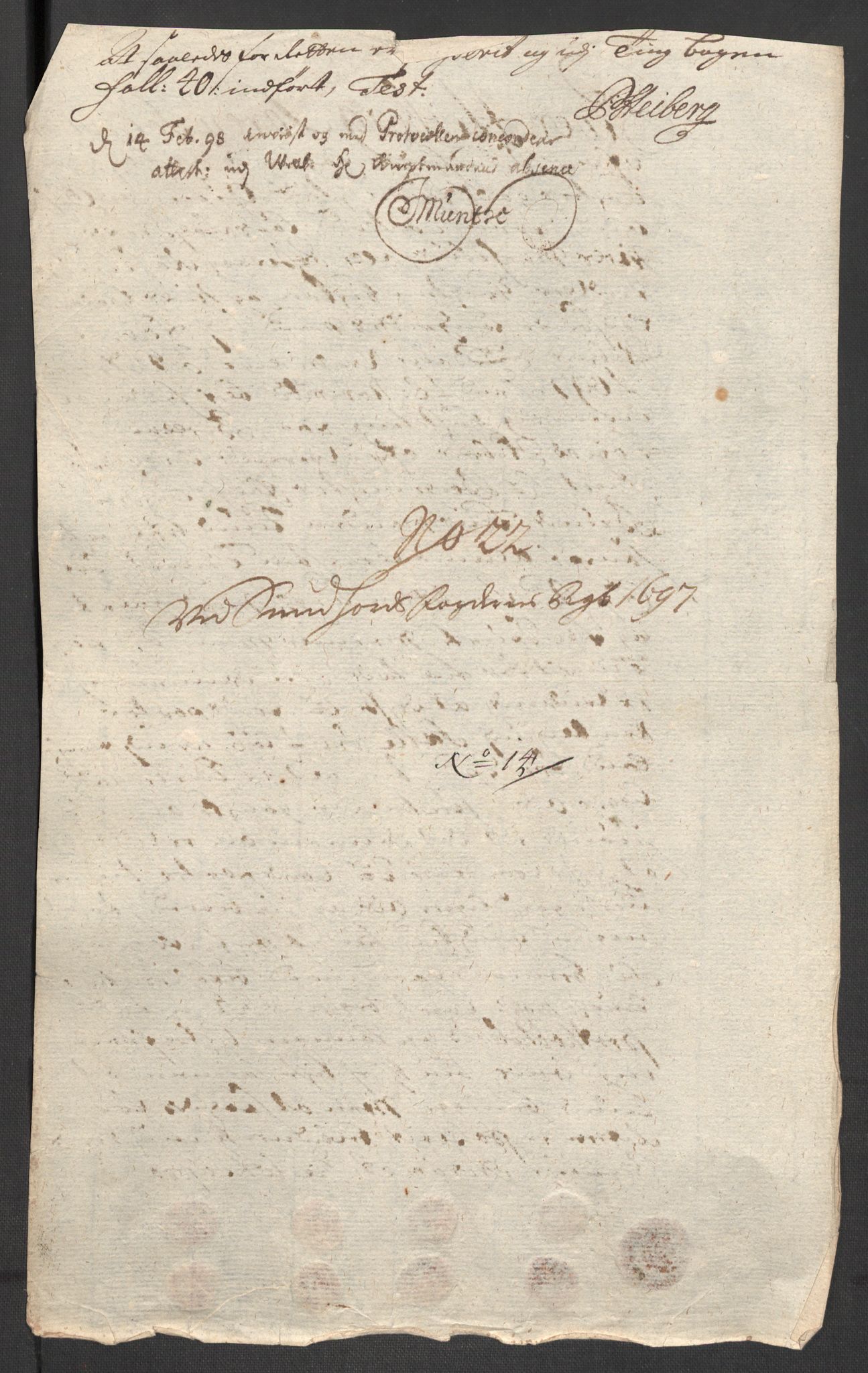 Rentekammeret inntil 1814, Reviderte regnskaper, Fogderegnskap, AV/RA-EA-4092/R48/L2977: Fogderegnskap Sunnhordland og Hardanger, 1697-1698, p. 154