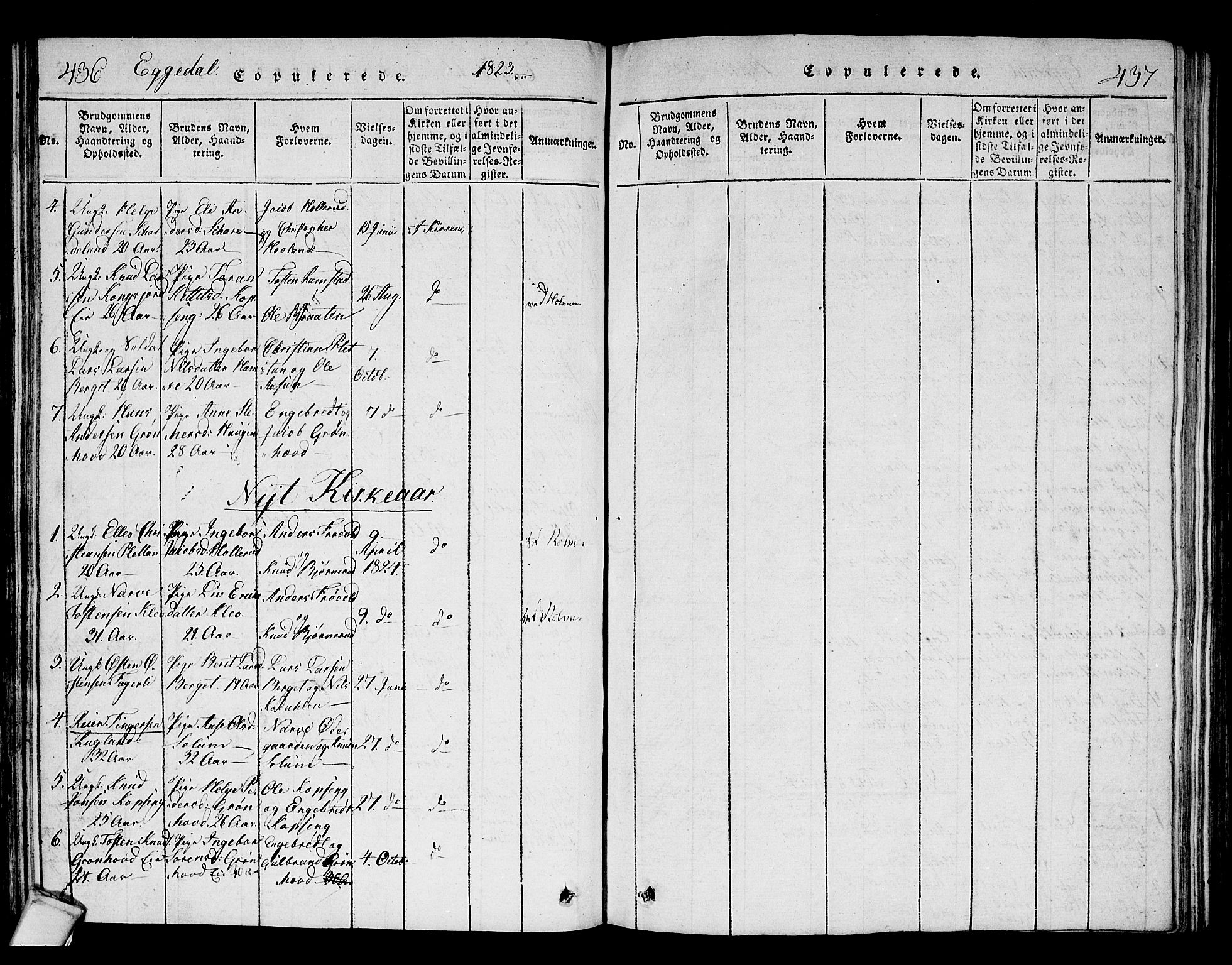Sigdal kirkebøker, SAKO/A-245/F/Fa/L0005: Parish register (official) no. I 5 /2, 1815-1829, p. 436-437