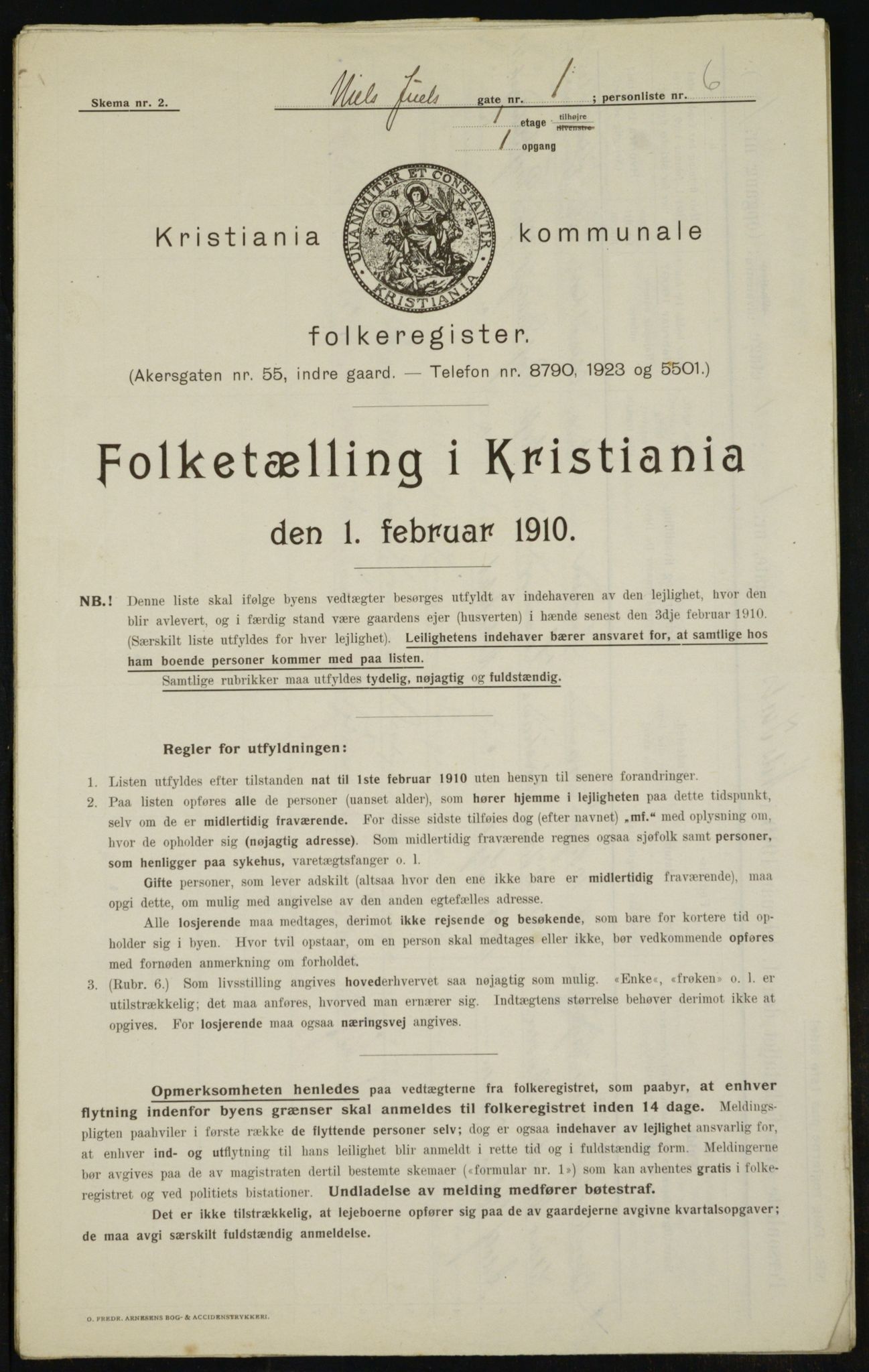 OBA, Municipal Census 1910 for Kristiania, 1910, p. 67763