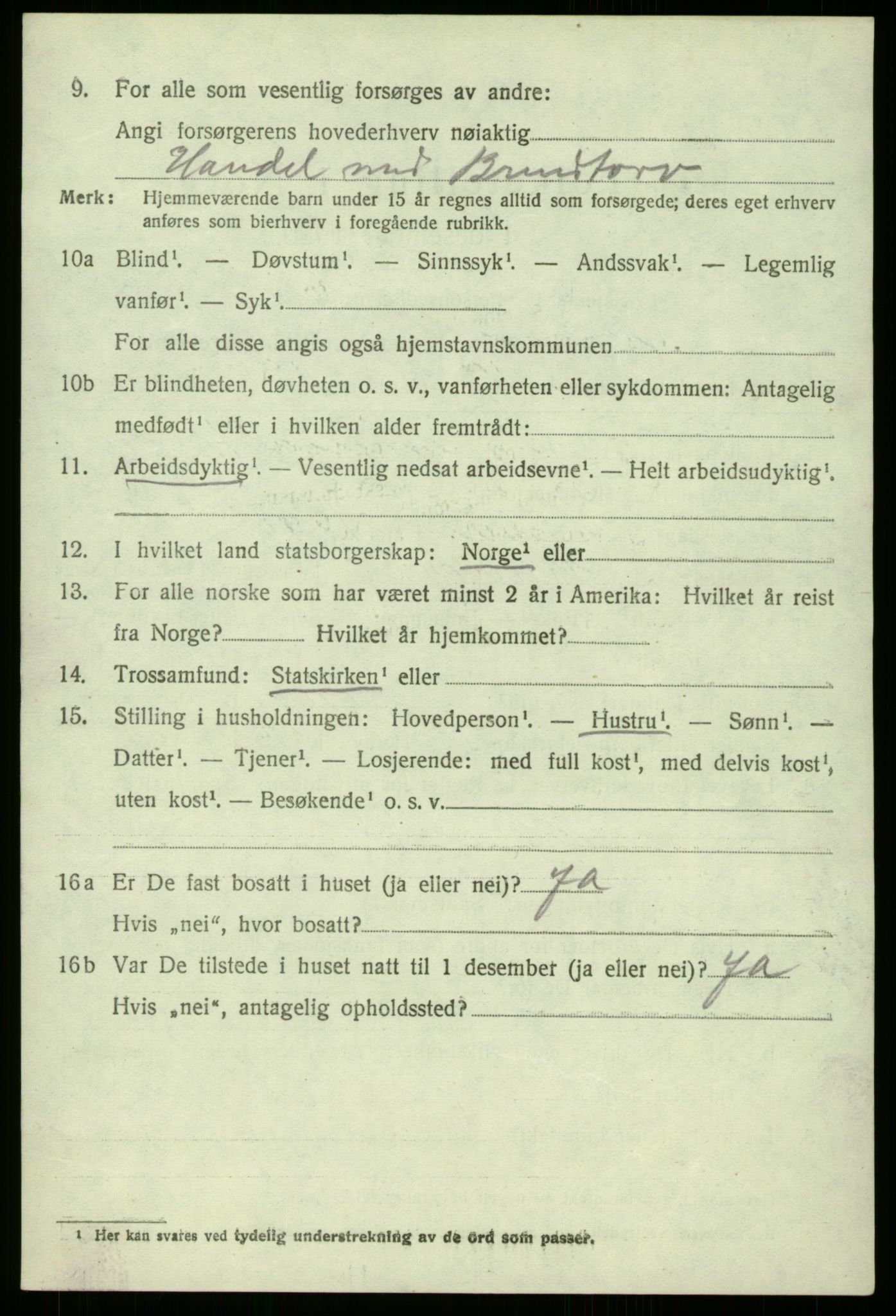 SAB, 1920 census for Manger, 1920, p. 2206