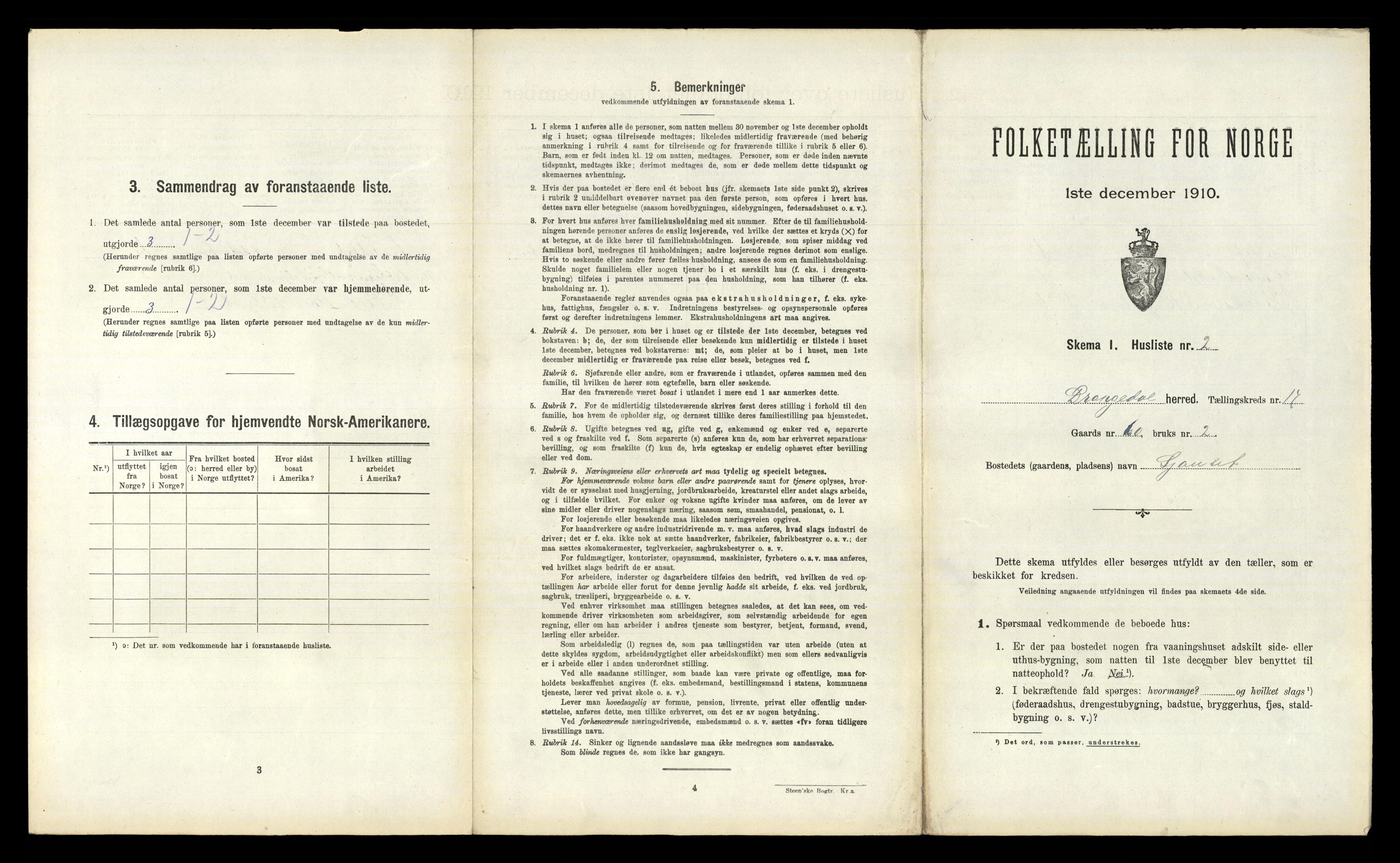 RA, 1910 census for Drangedal, 1910, p. 1377