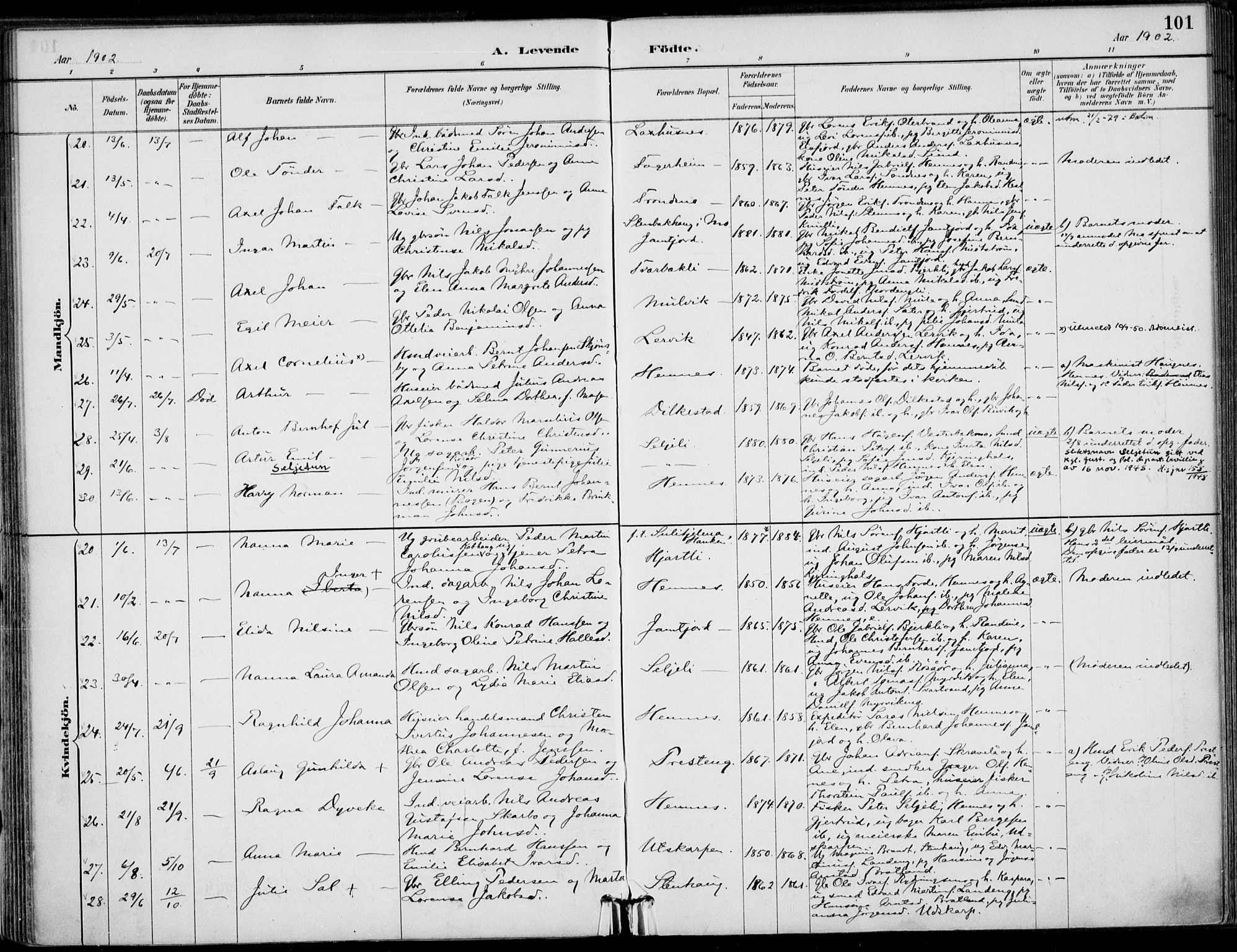 Ministerialprotokoller, klokkerbøker og fødselsregistre - Nordland, AV/SAT-A-1459/825/L0362: Parish register (official) no. 825A16, 1886-1908, p. 101