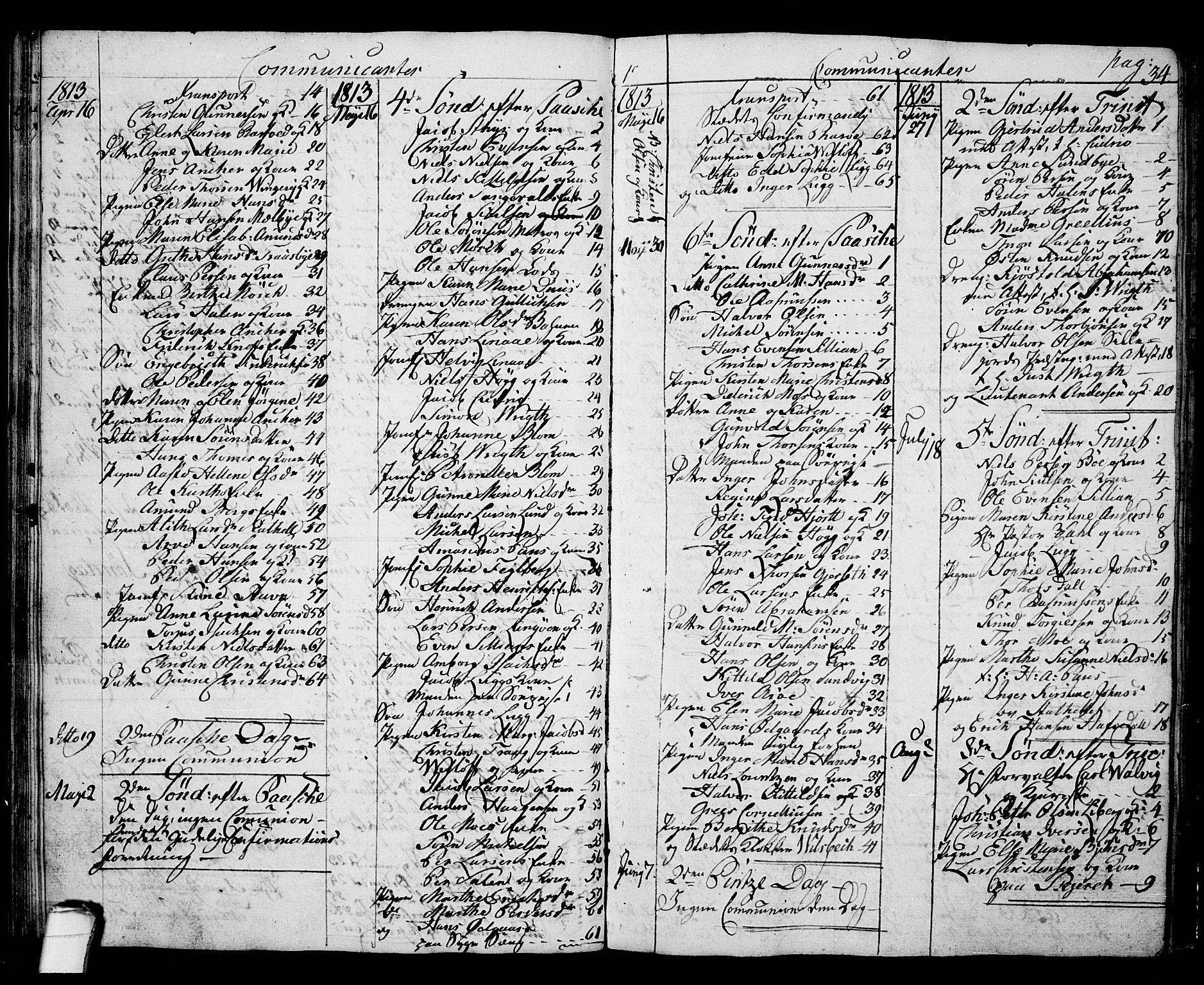 Langesund kirkebøker, SAKO/A-280/G/Ga/L0002: Parish register (copy) no. 2, 1801-1815, p. 34