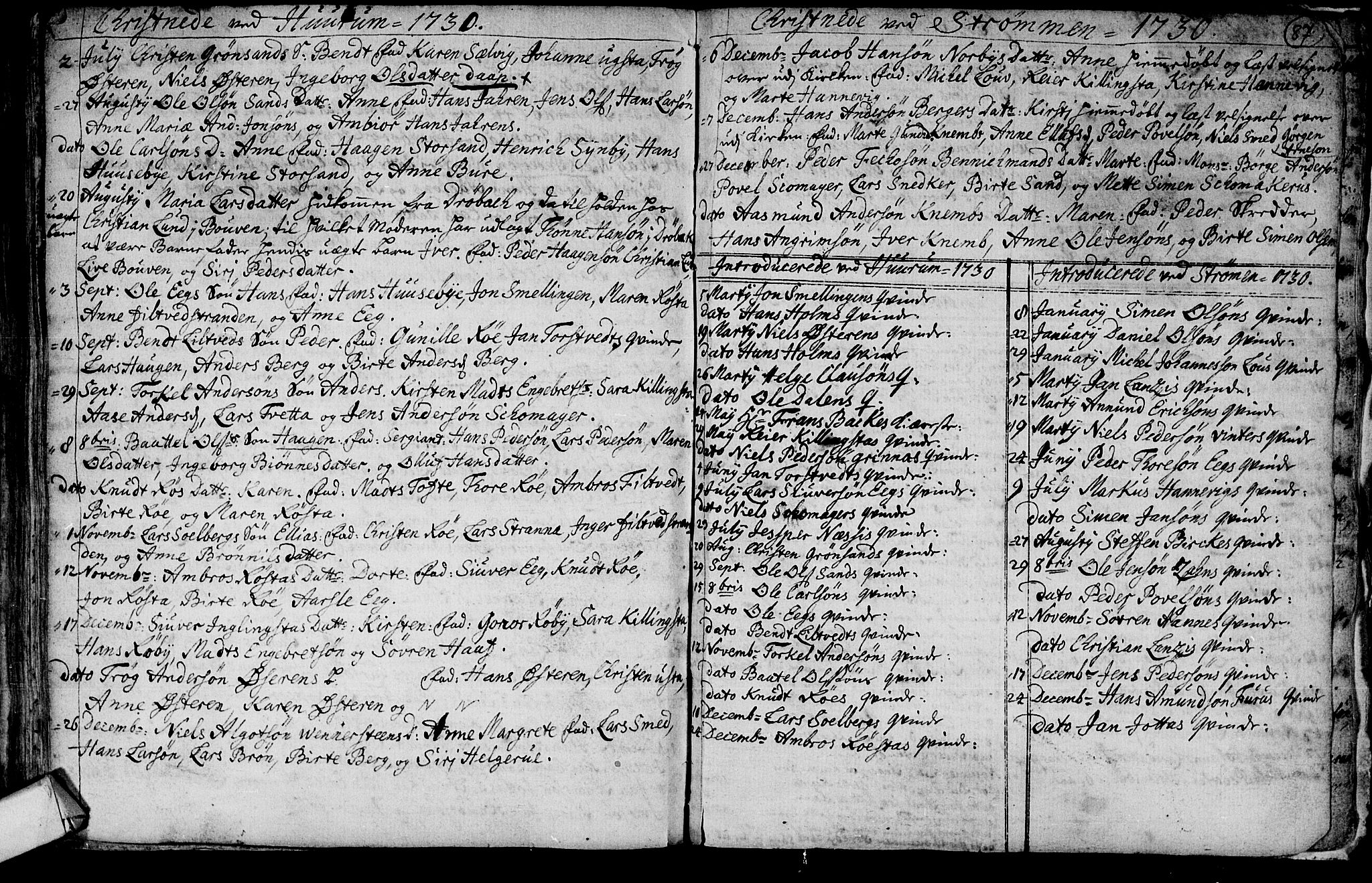 Hurum kirkebøker, AV/SAKO-A-229/F/Fa/L0001: Parish register (official) no. 1, 1715-1732, p. 87