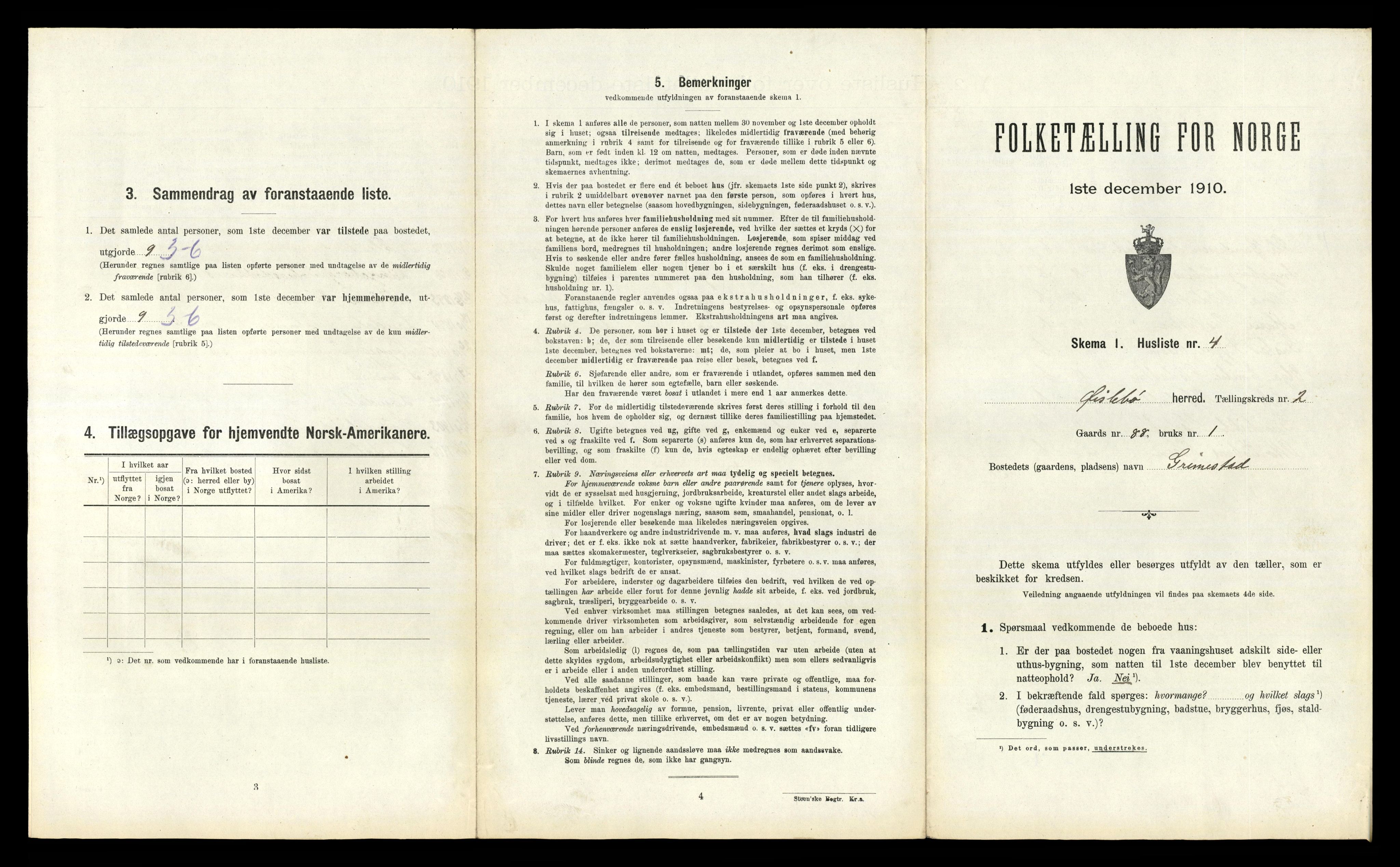 RA, 1910 census for Øyslebø, 1910, p. 202