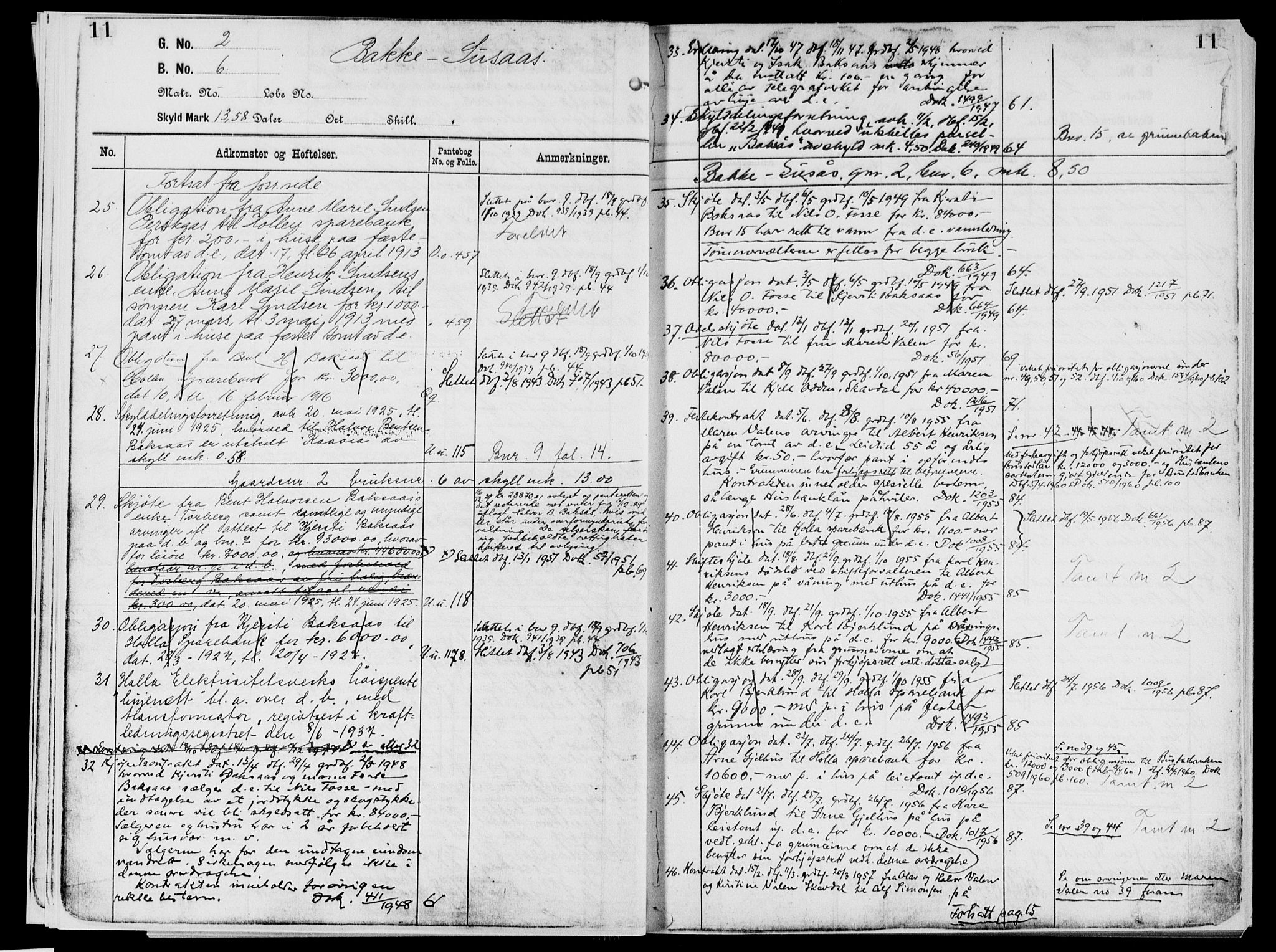 Nedre Telemark sorenskriveri, AV/SAKO-A-135/G/Gb/Gbg/L0001: Mortgage register no. VII 1, p. 11