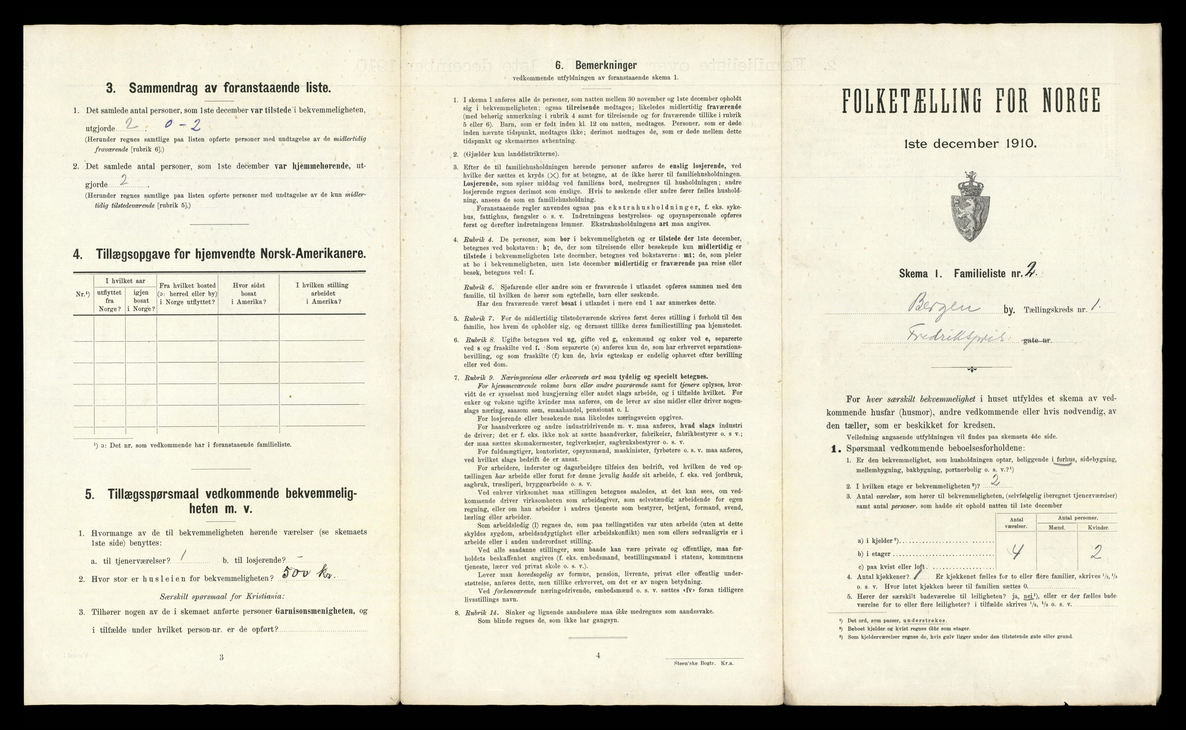 RA, 1910 census for Bergen, 1910, p. 419