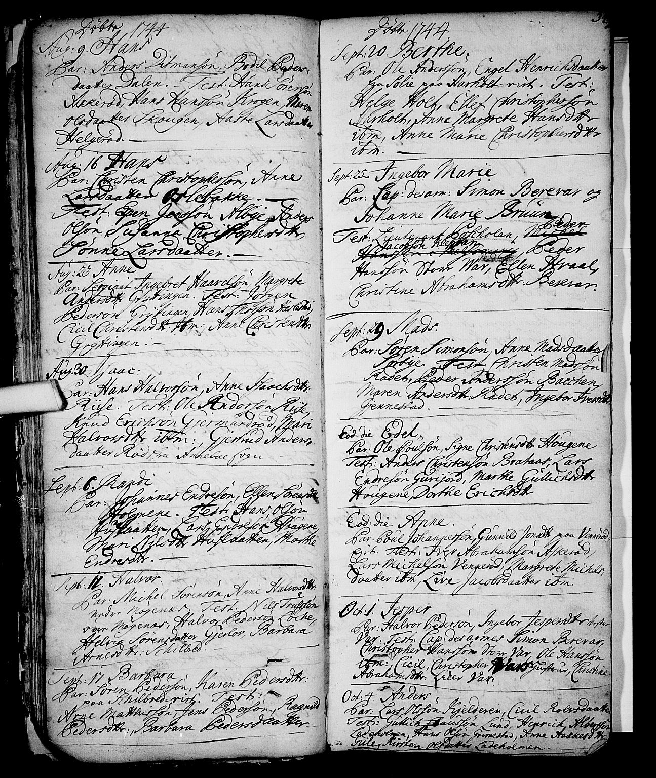 Stokke kirkebøker, SAKO/A-320/F/Fa/L0002: Parish register (official) no. I 2, 1732-1770, p. 34