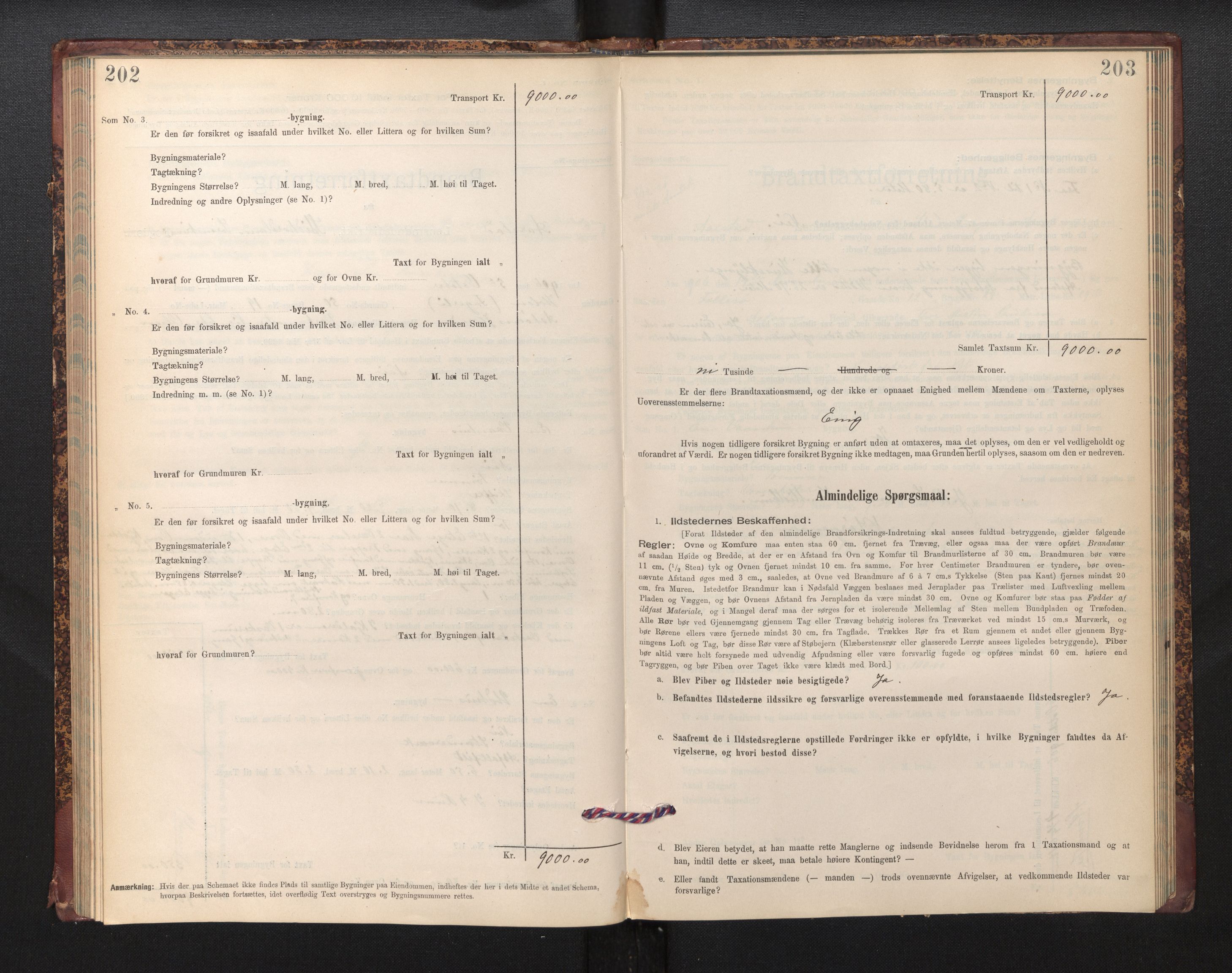 Lensmannen i Årstad, SAB/A-36201/0012/L0013: Branntakstprotokoll,skjematakst, 1901-1907, p. 202-203