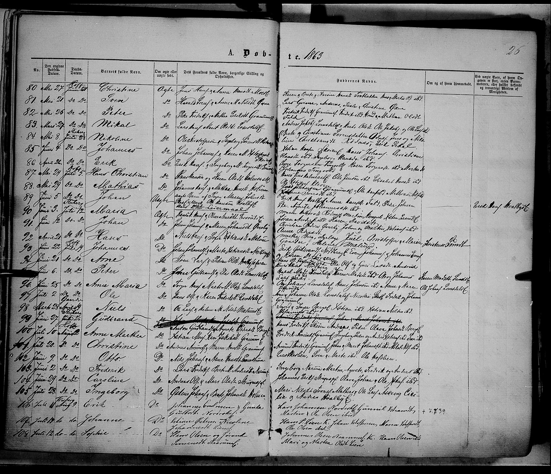 Søndre Land prestekontor, AV/SAH-PREST-122/K/L0001: Parish register (official) no. 1, 1860-1877, p. 26