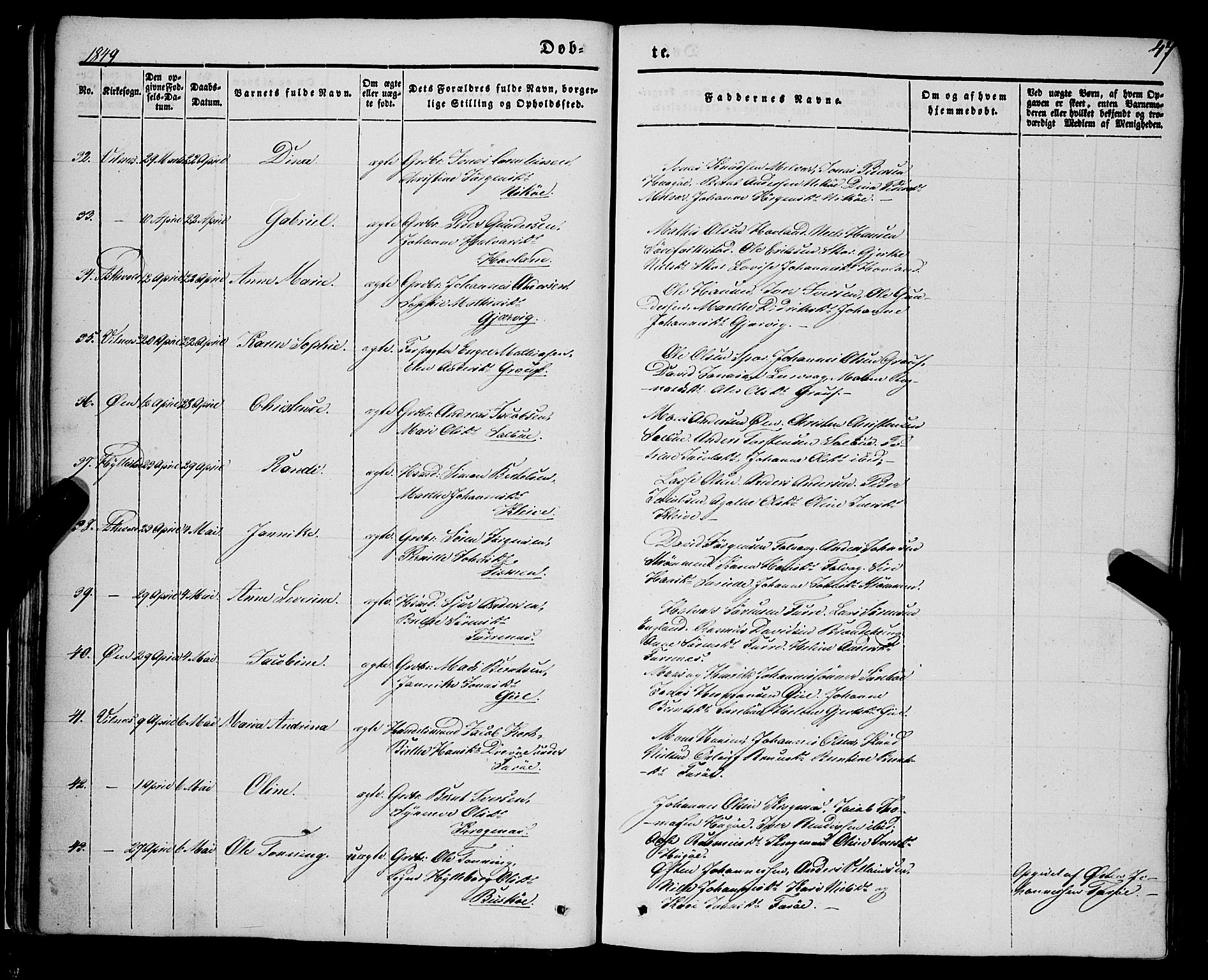 Askvoll sokneprestembete, SAB/A-79501/H/Haa/Haaa/L0011/0001: Parish register (official) no. A 11 I, 1845-1864, p. 47